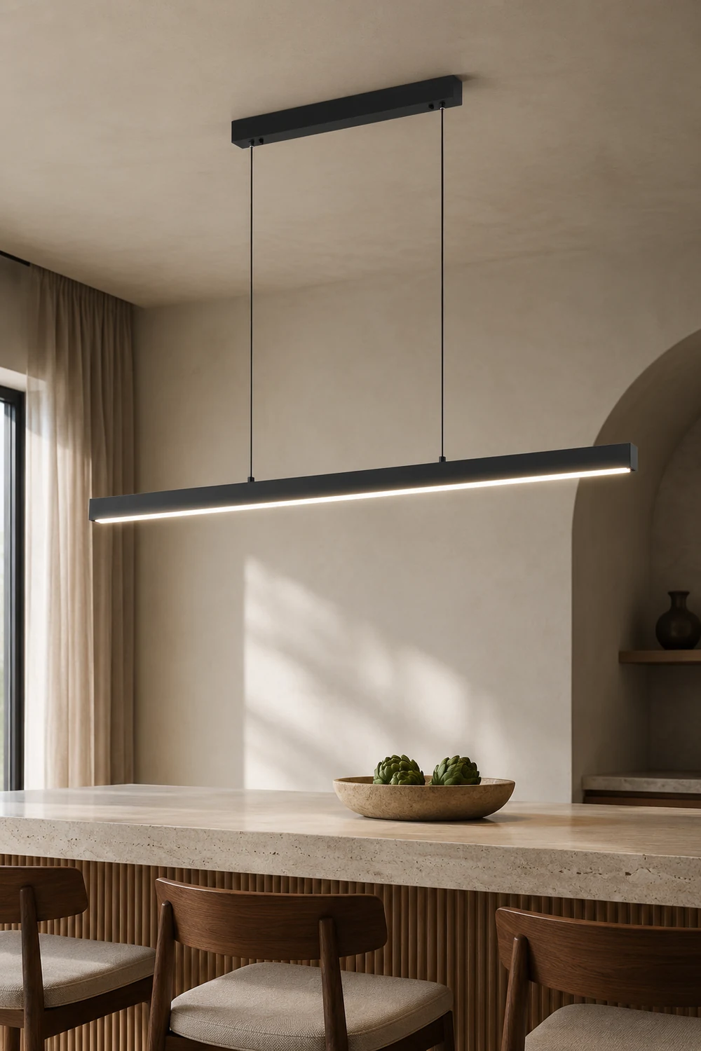 Edge Linear Island Chandelier - Lumpaz