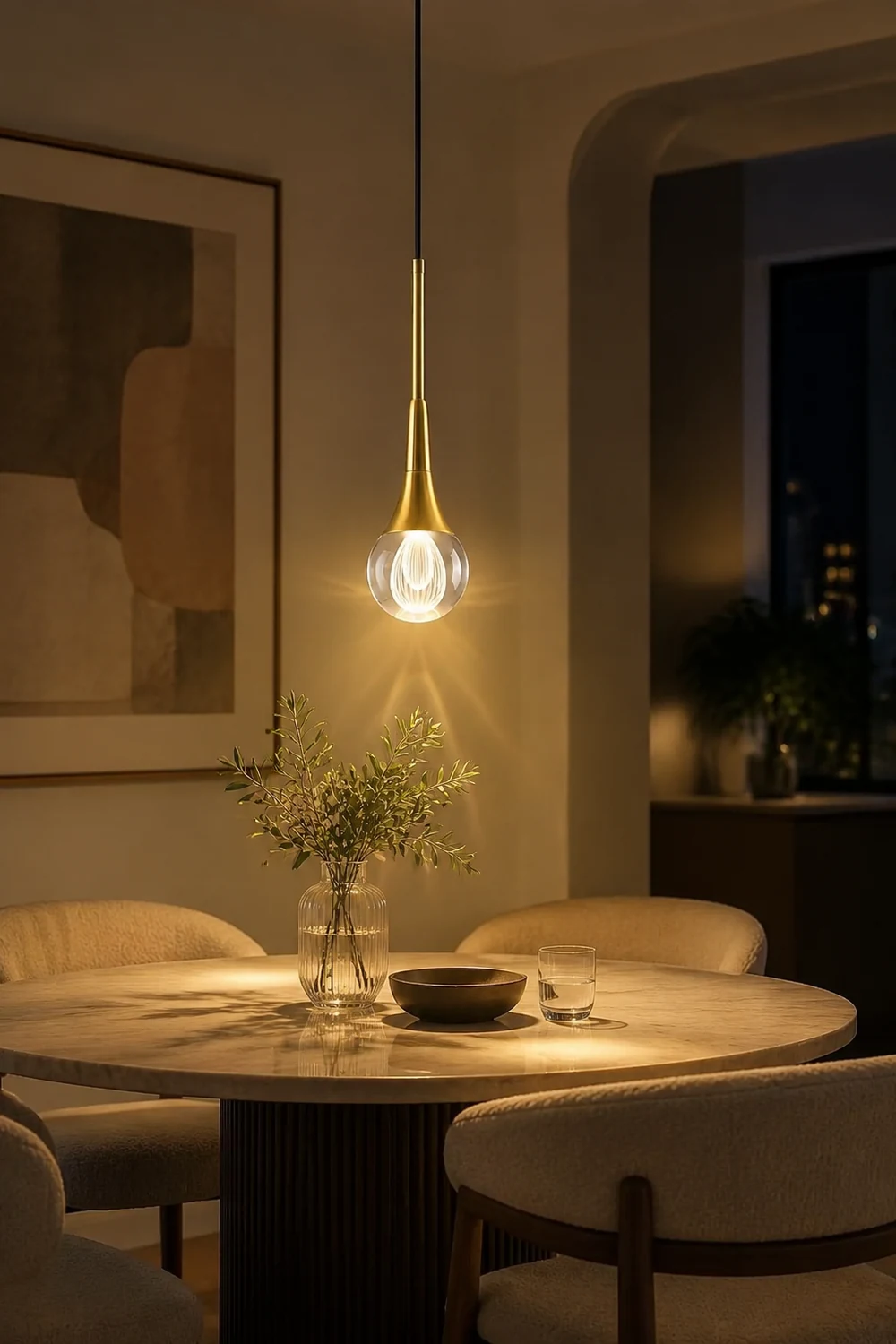 Teardrop Crystal Pendant Light - Lumpaz