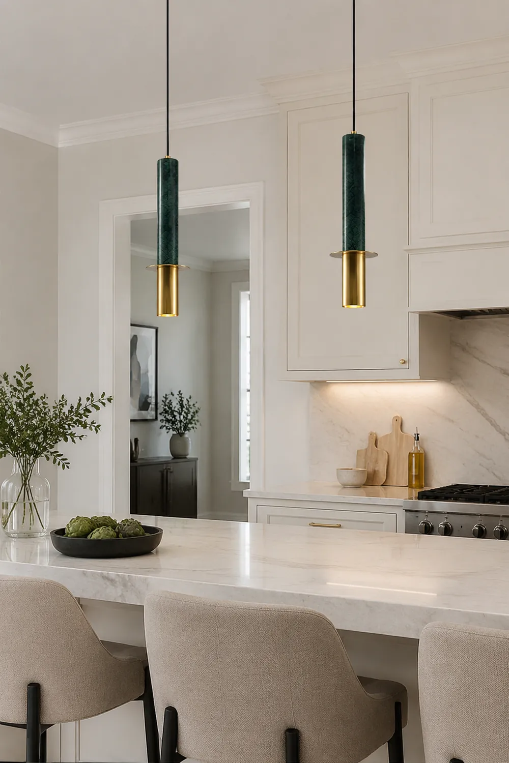 Marble Cylinder Pendant Light - Lumpaz