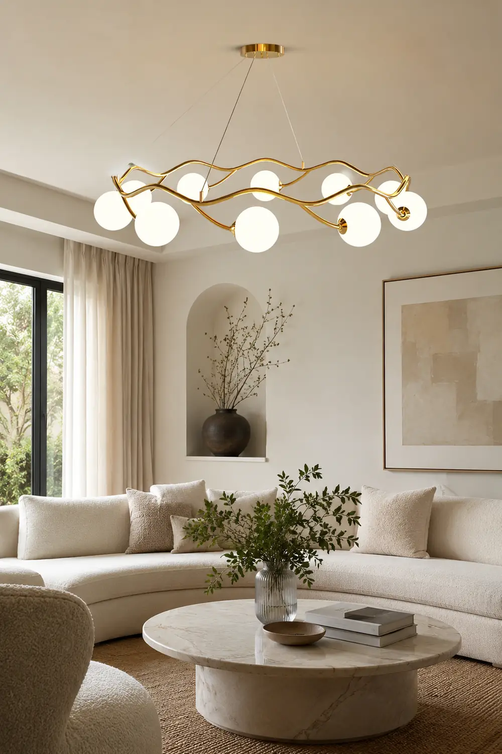 Circular Wave Chandelier - Lumpaz