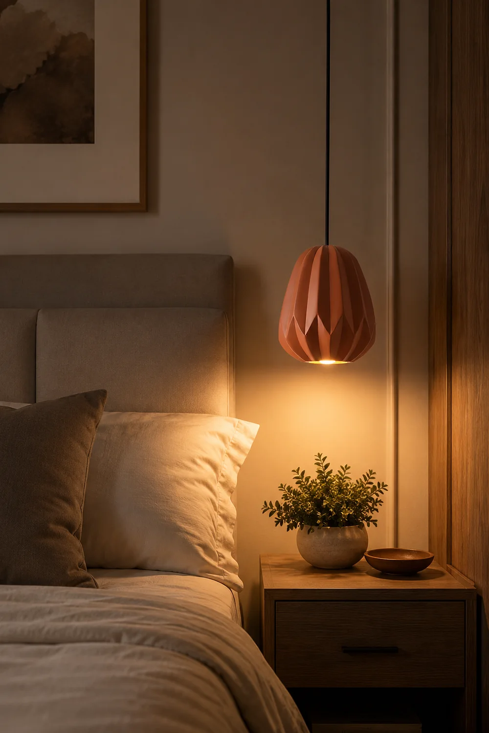 Papaya Resin Pendant Lamp - Lumpaz
