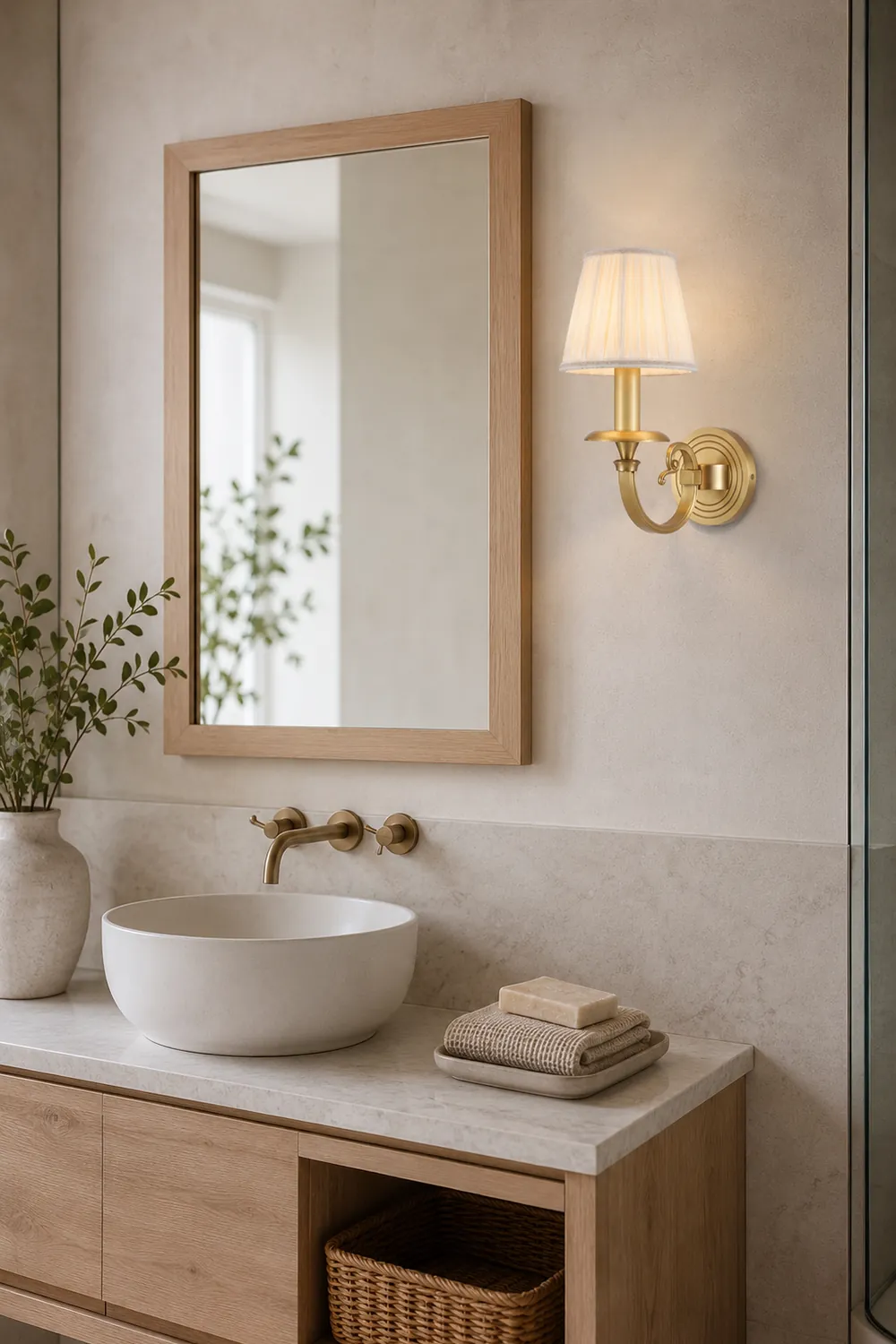 Pleated Brass Wall Lamp - Lumpaz