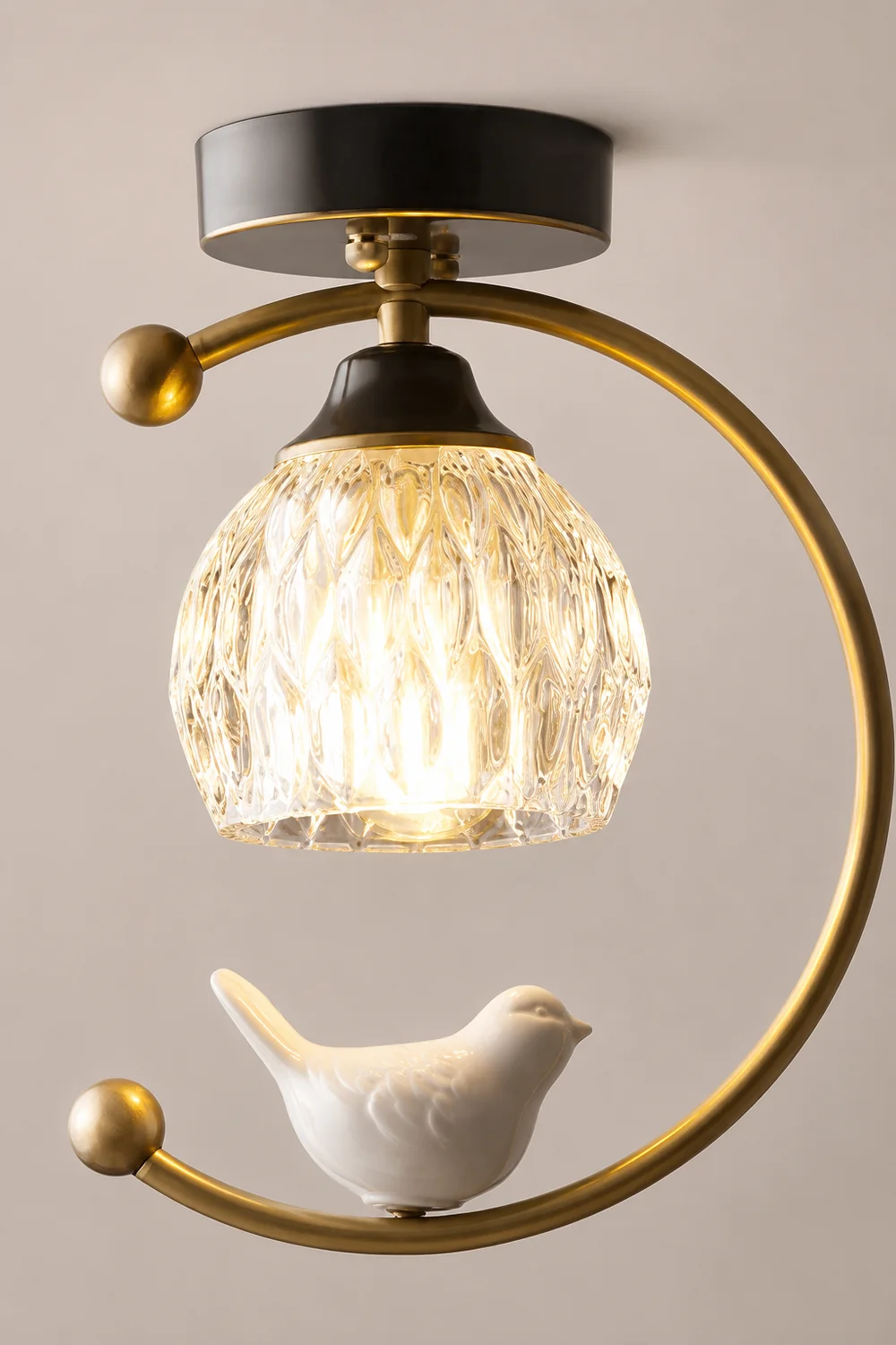 Ceramic Bird Ceiling Lamp - Lumpaz