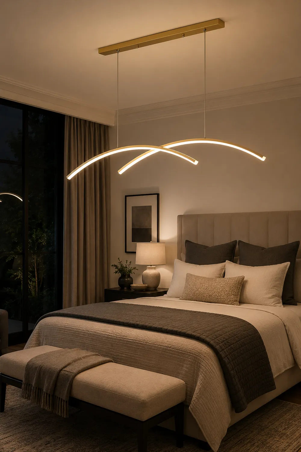 Oscillating Strip Island Chandelier - Lumpaz
