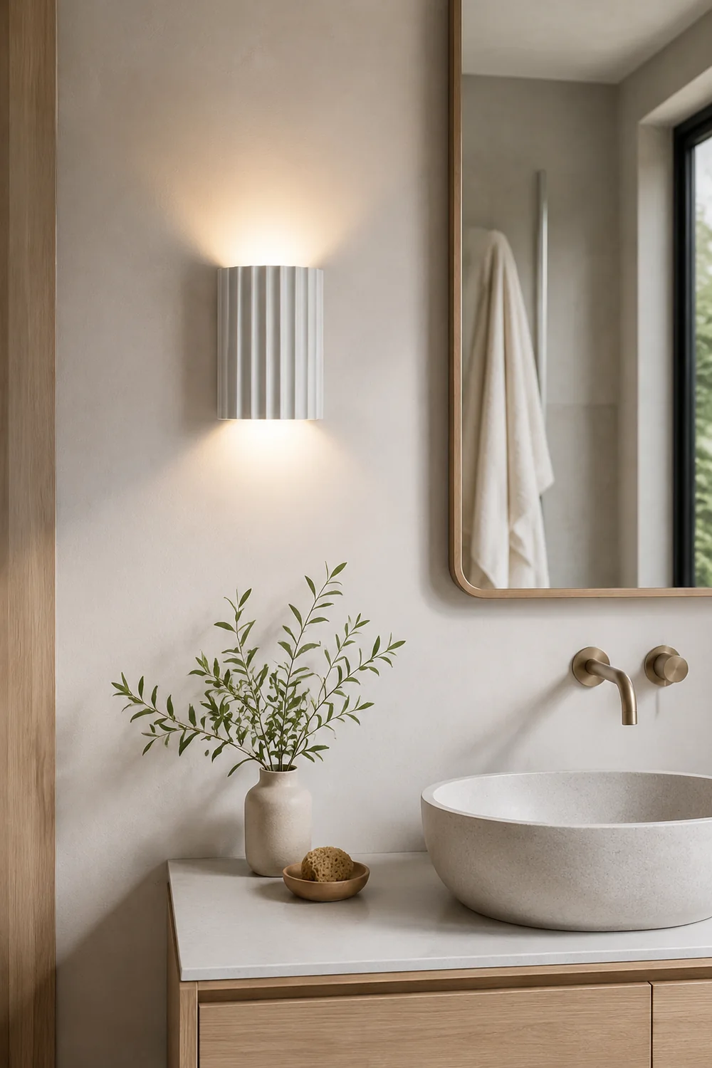 Fluted Resin Wall Lamp - Lumpaz