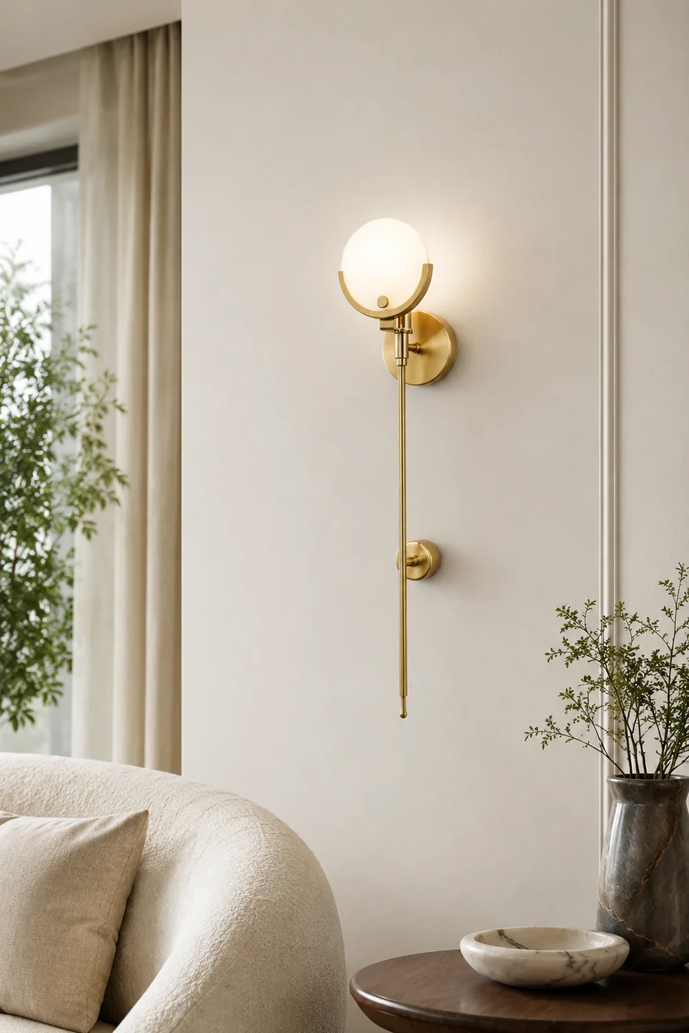 Ava Brass Wall Lamp - Lumpaz