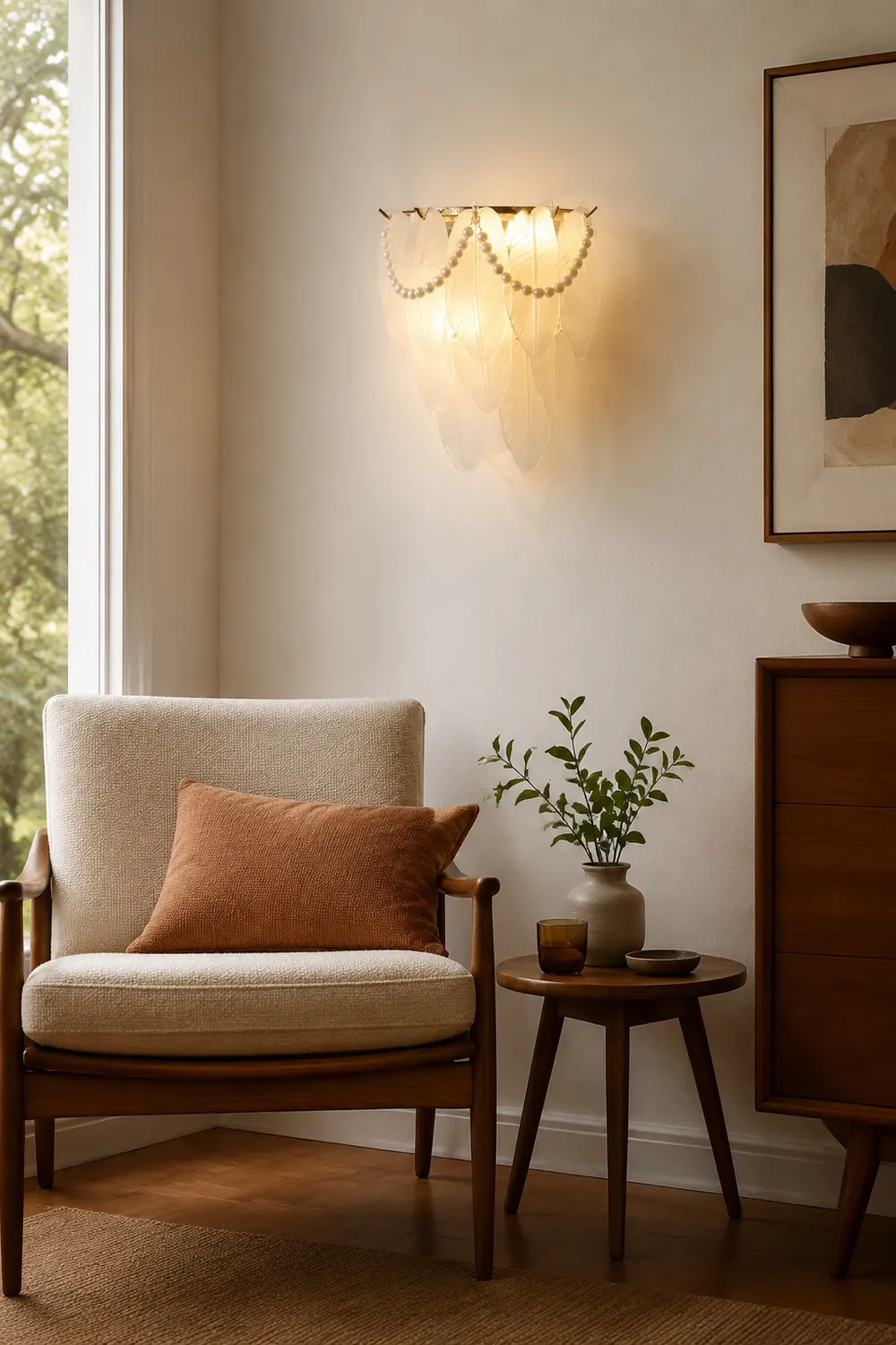 Feather Pearl Wall Lamp - Lumpaz