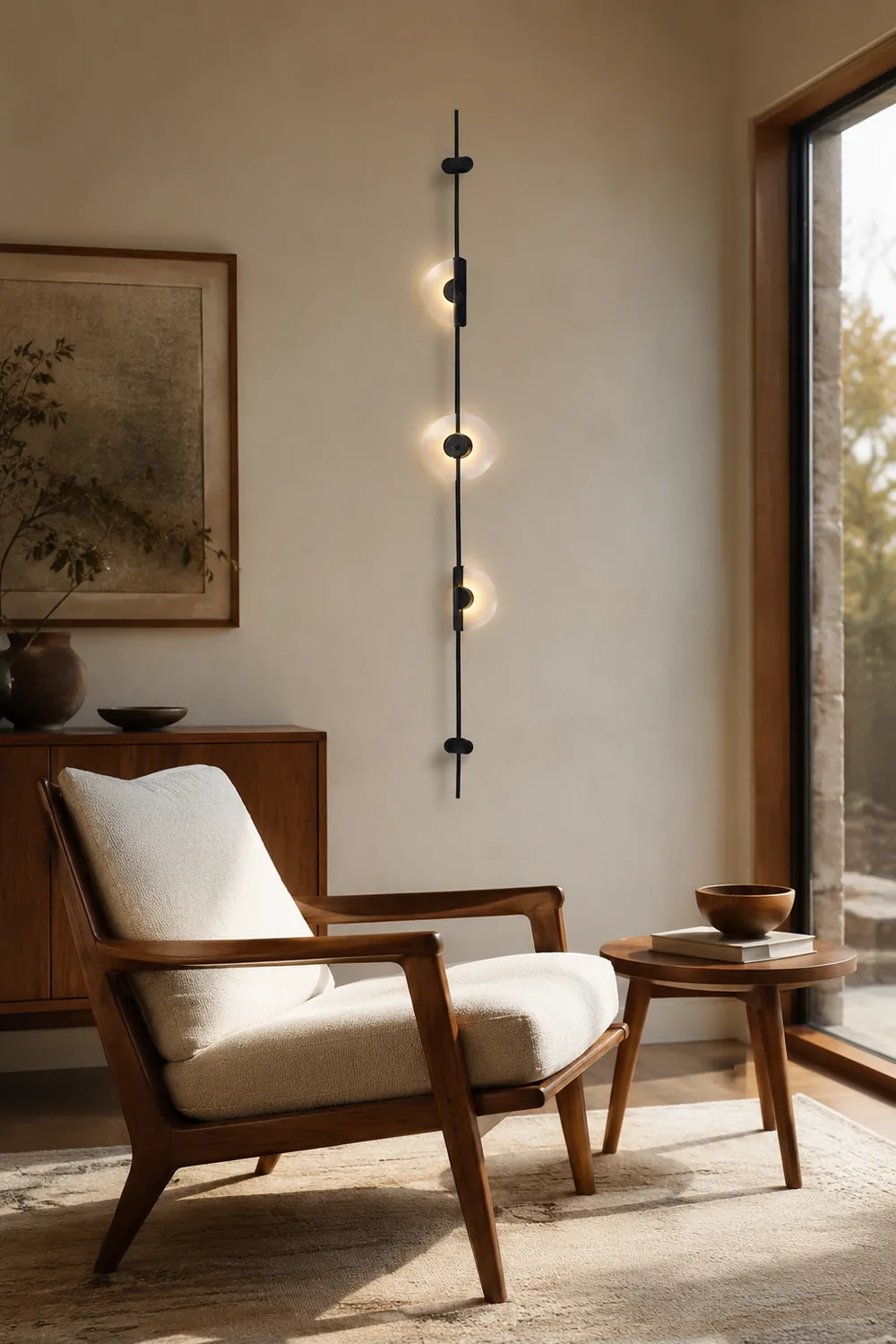 Black Slender Alabaster Wall Lamp - Lumpaz
