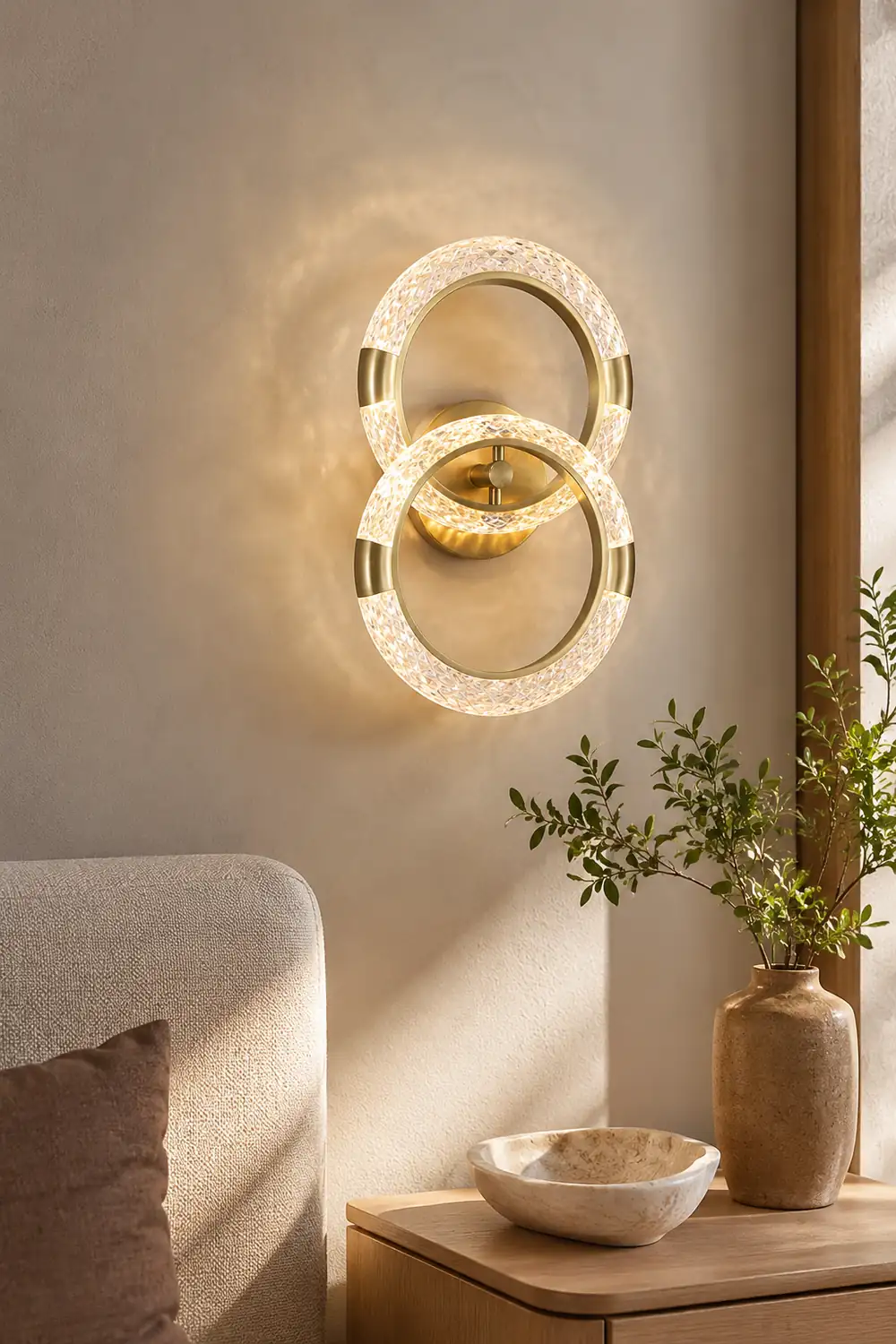 Crystal LED Round Wall Lamp - Lumpaz