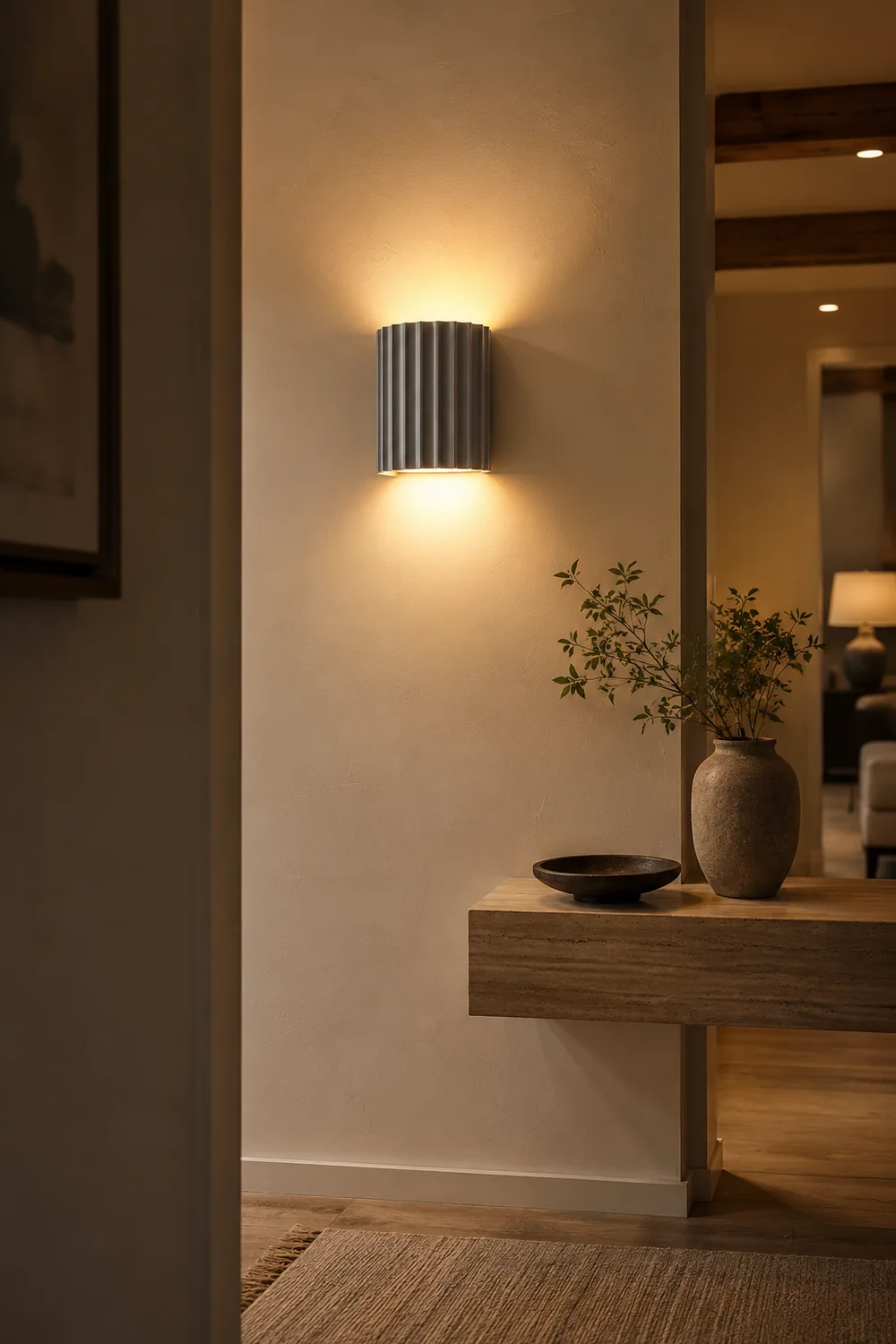 Fluted Resin Wall Lamp - Lumpaz