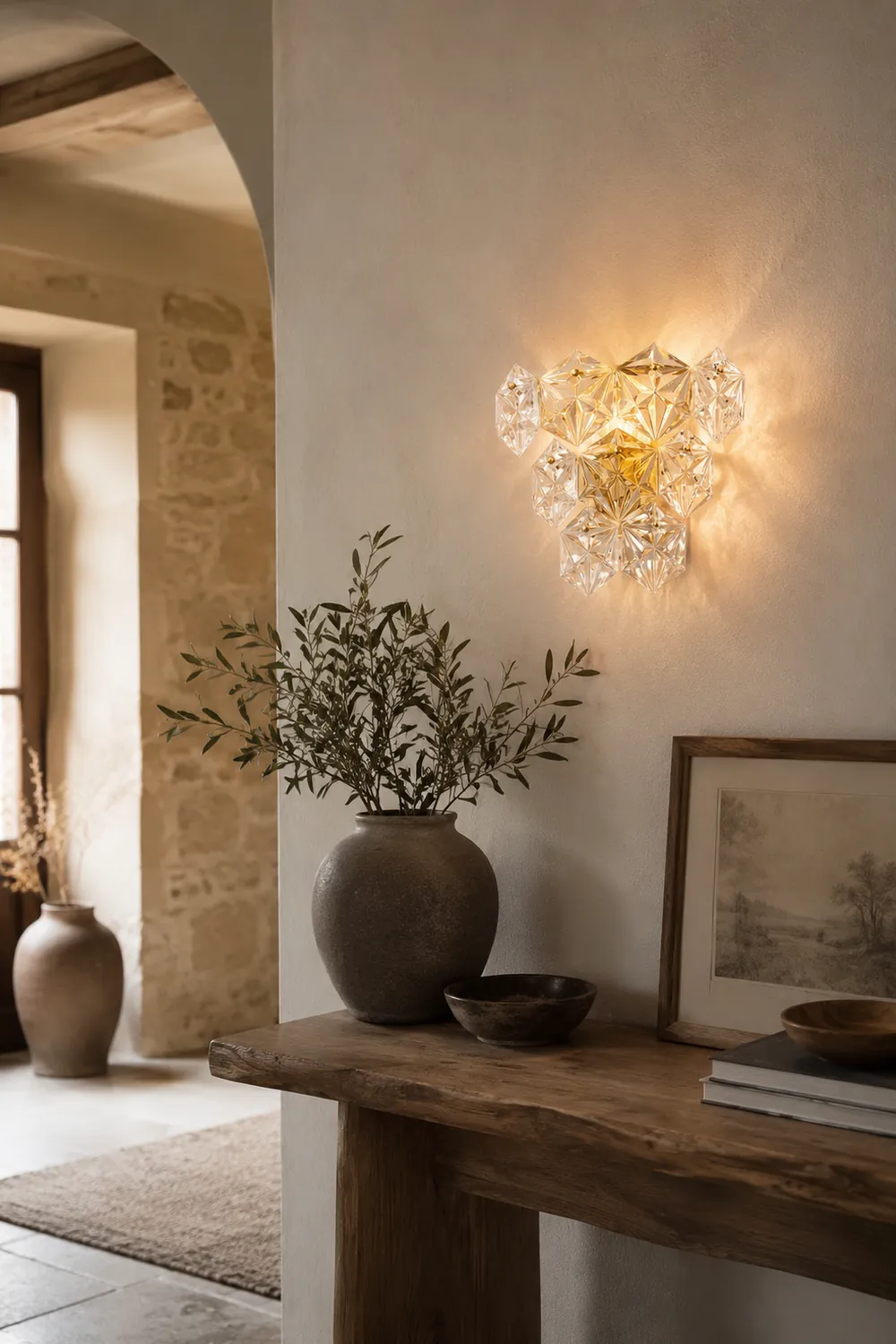 Snowflake Glass Wall Lamp - Lumpaz