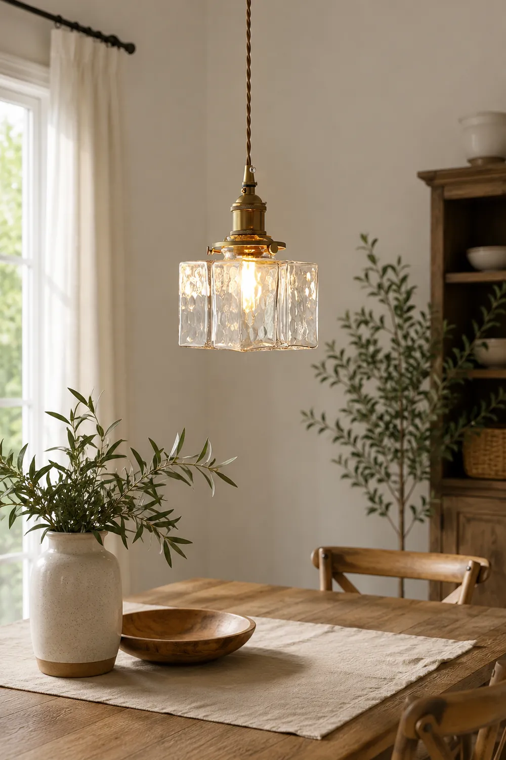 Jewel Glass Brass Pendant Light - Lumpaz