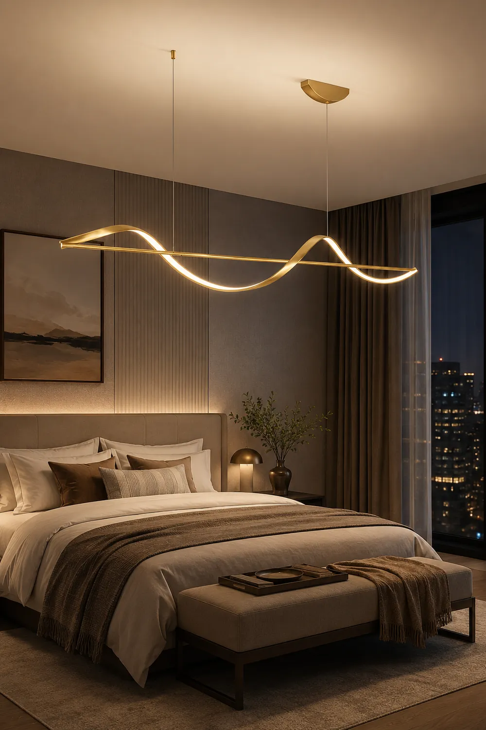 Whisper Linear Island Chandelier - Lumpaz