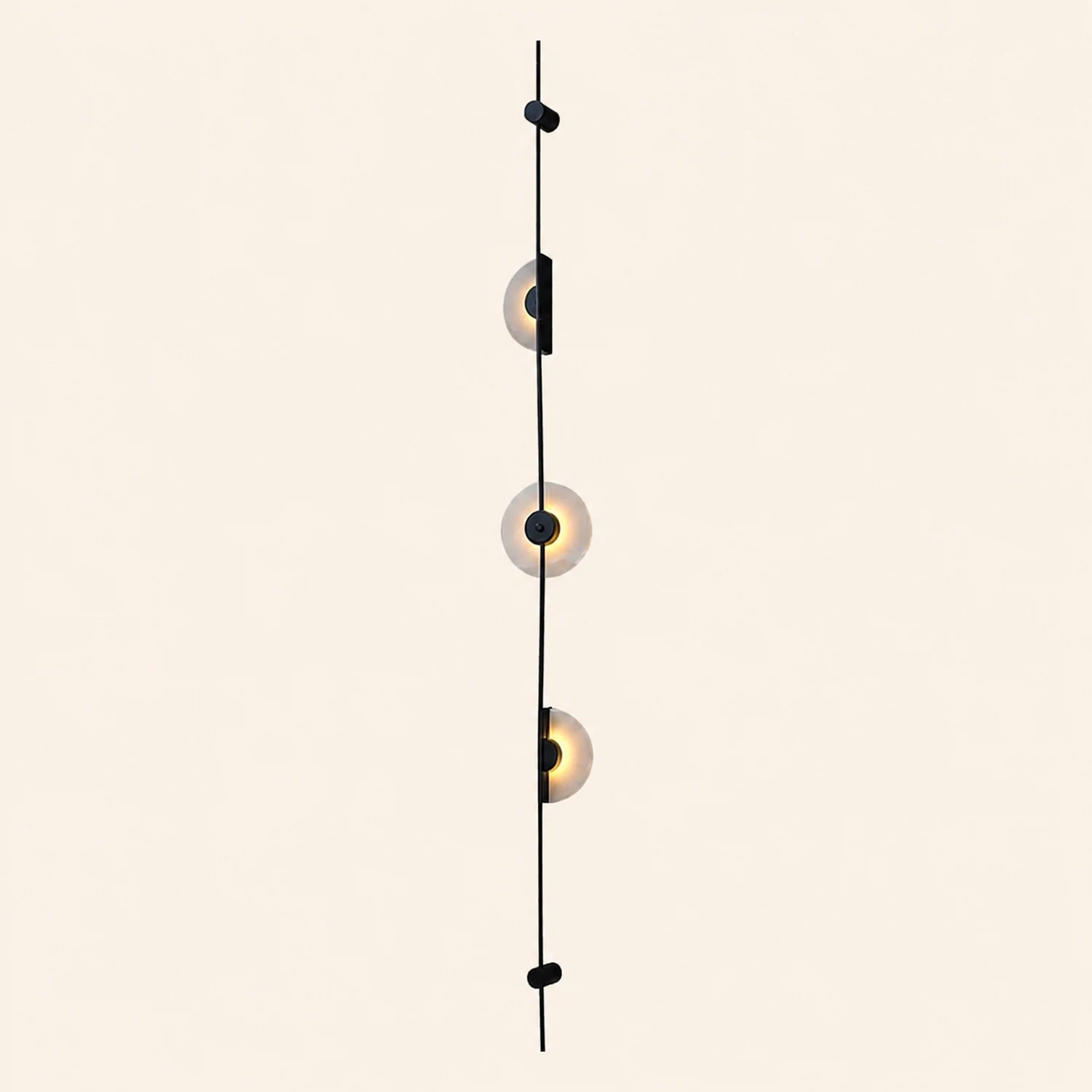 Black Slender Alabaster Wall Lamp - Lumpaz