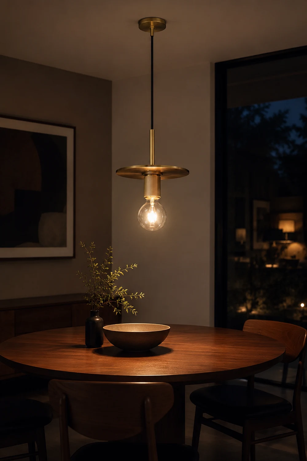 Armed Brass Pendant Lamp - Lumpaz