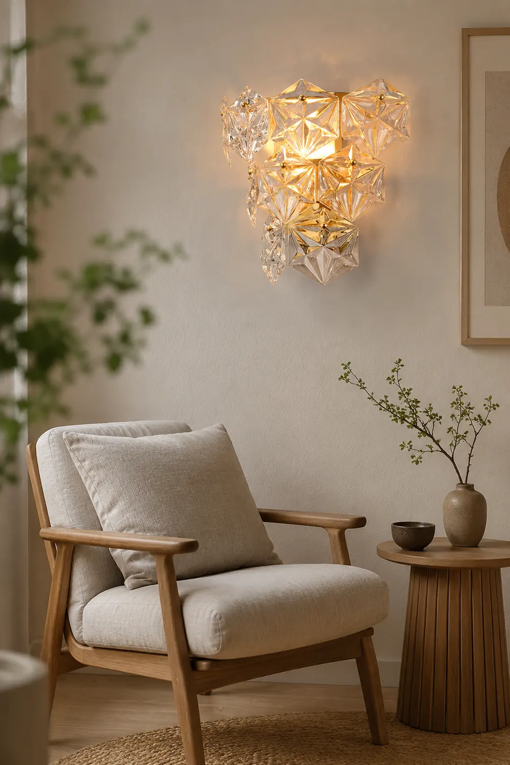 Snowflake Glass Wall Lamp - Lumpaz
