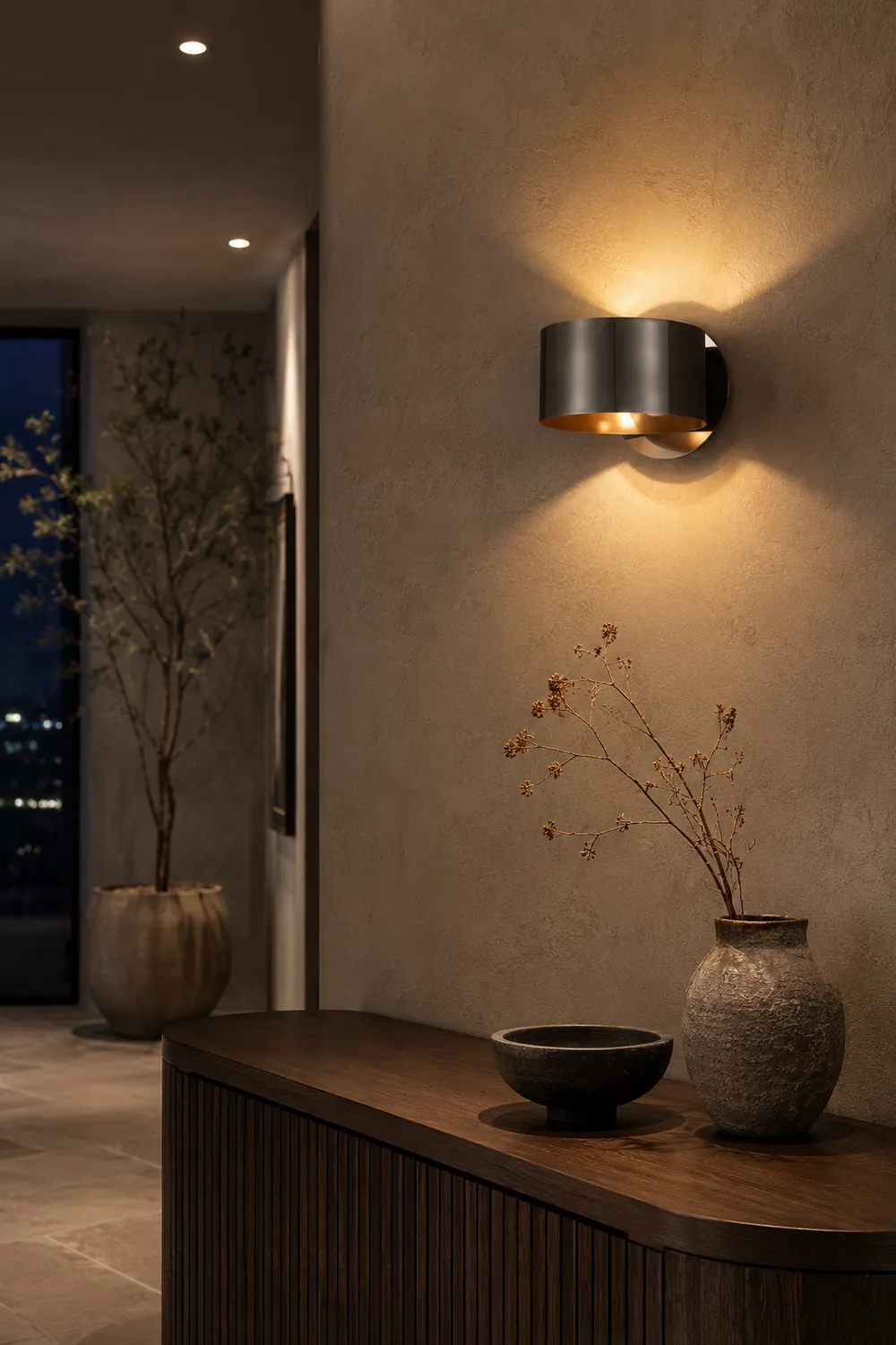 Brass Drum Wall Lamp - Lumpaz