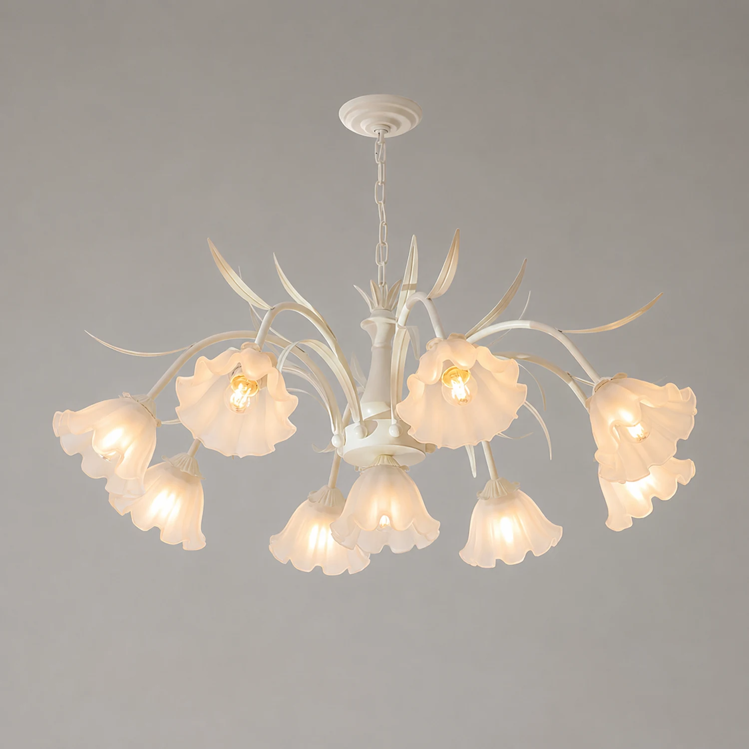 Murano Cream Chandelier - Lumpaz