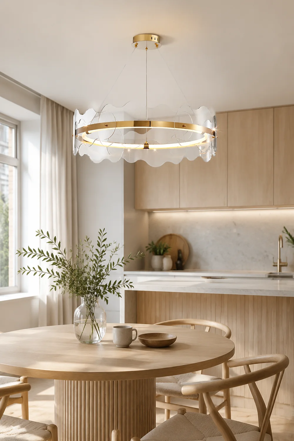 Acrylic Wave Chandelier - Lumpaz