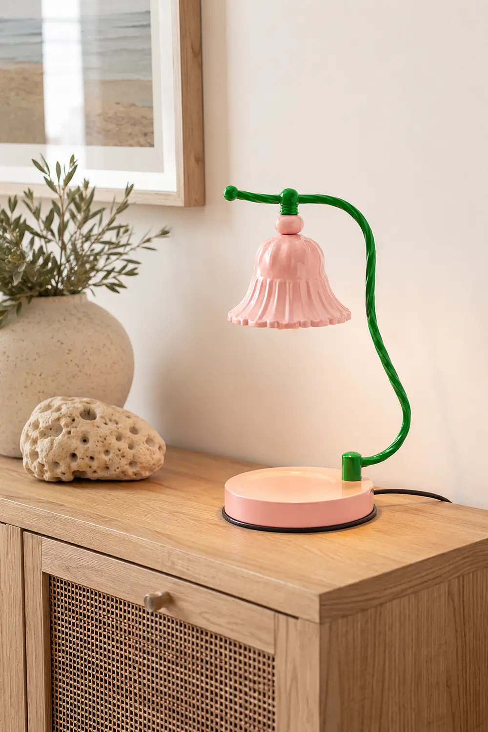 Pink Candle Table Lamp - Lumpaz