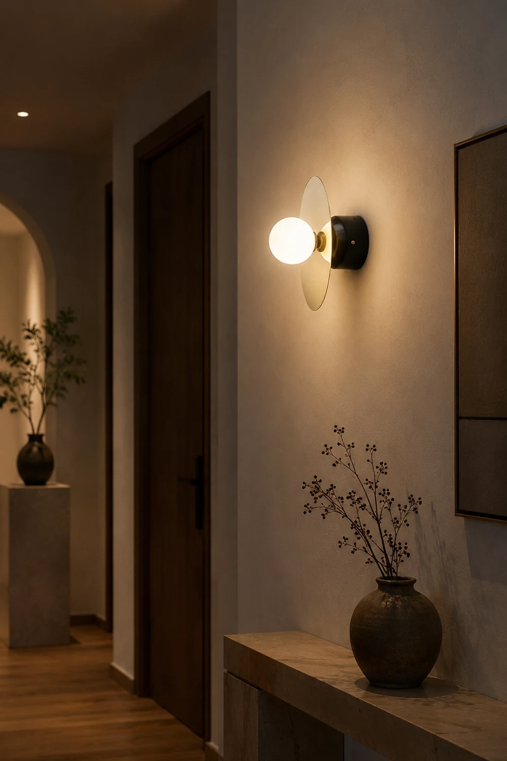 Disc And Sphere Wall Lamp - Lumpaz