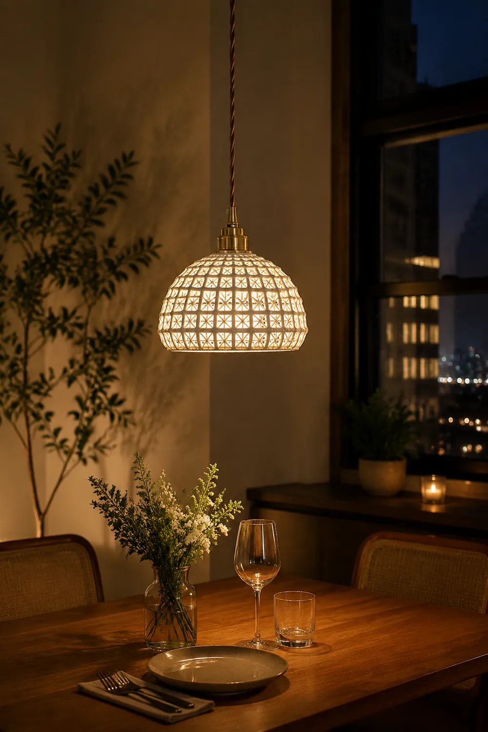Modern Ceramic Pendant Light - Lumpaz