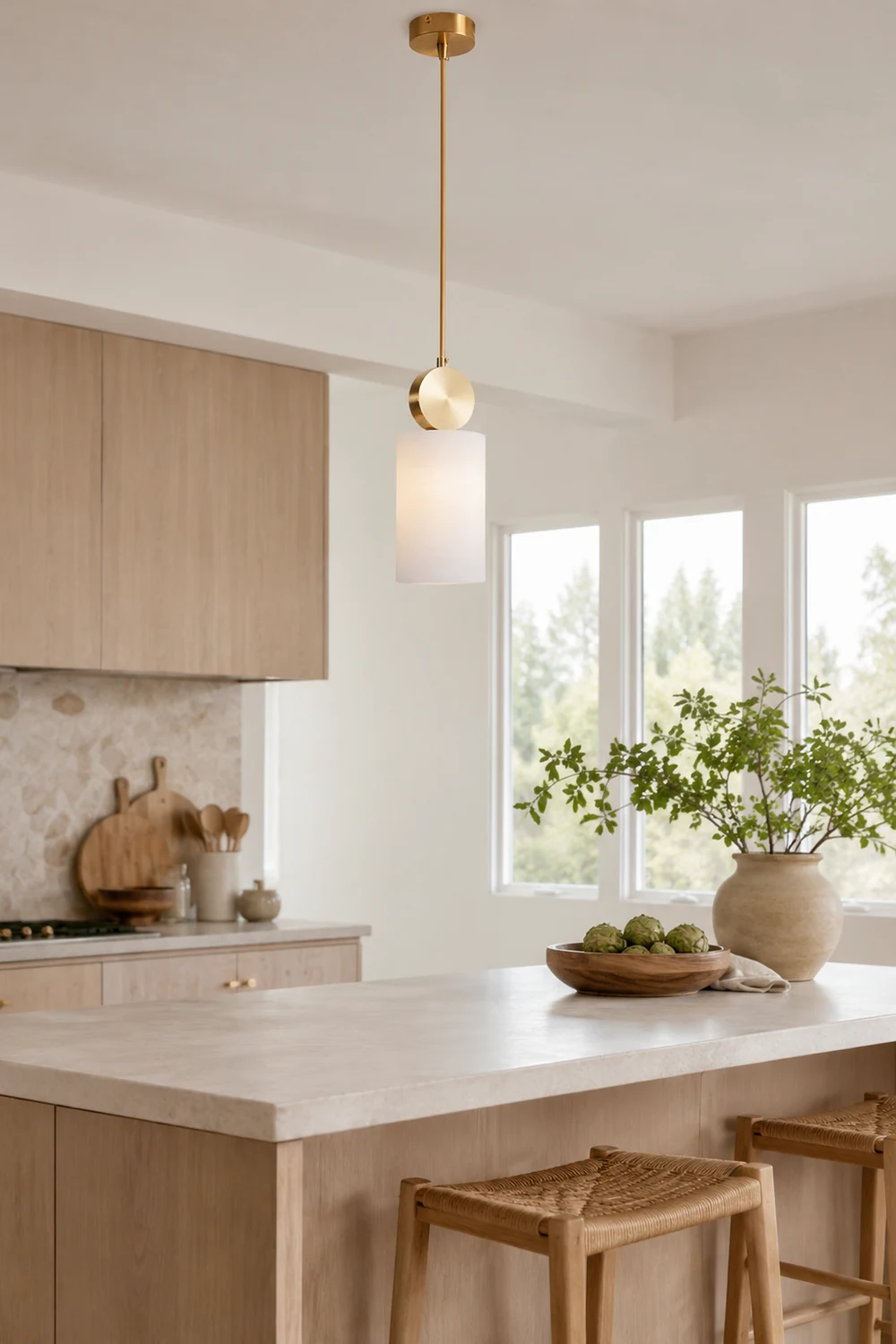 Etruscan Alabaster Pendant Light - Lumpaz