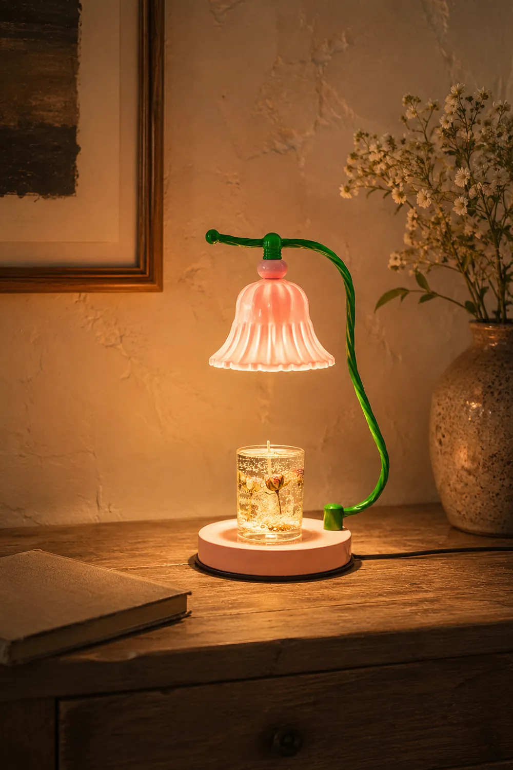 Pink Candle Table Lamp - Lumpaz