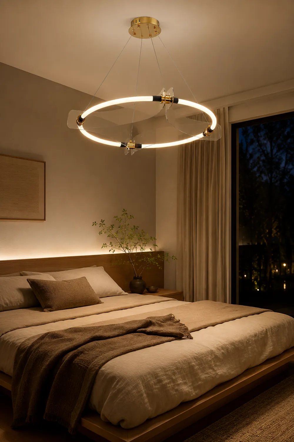 Four Acrylics Round Chandelier - Lumpaz
