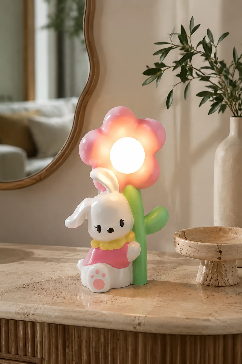 Bunny Flower Table Lamp - Lumpaz