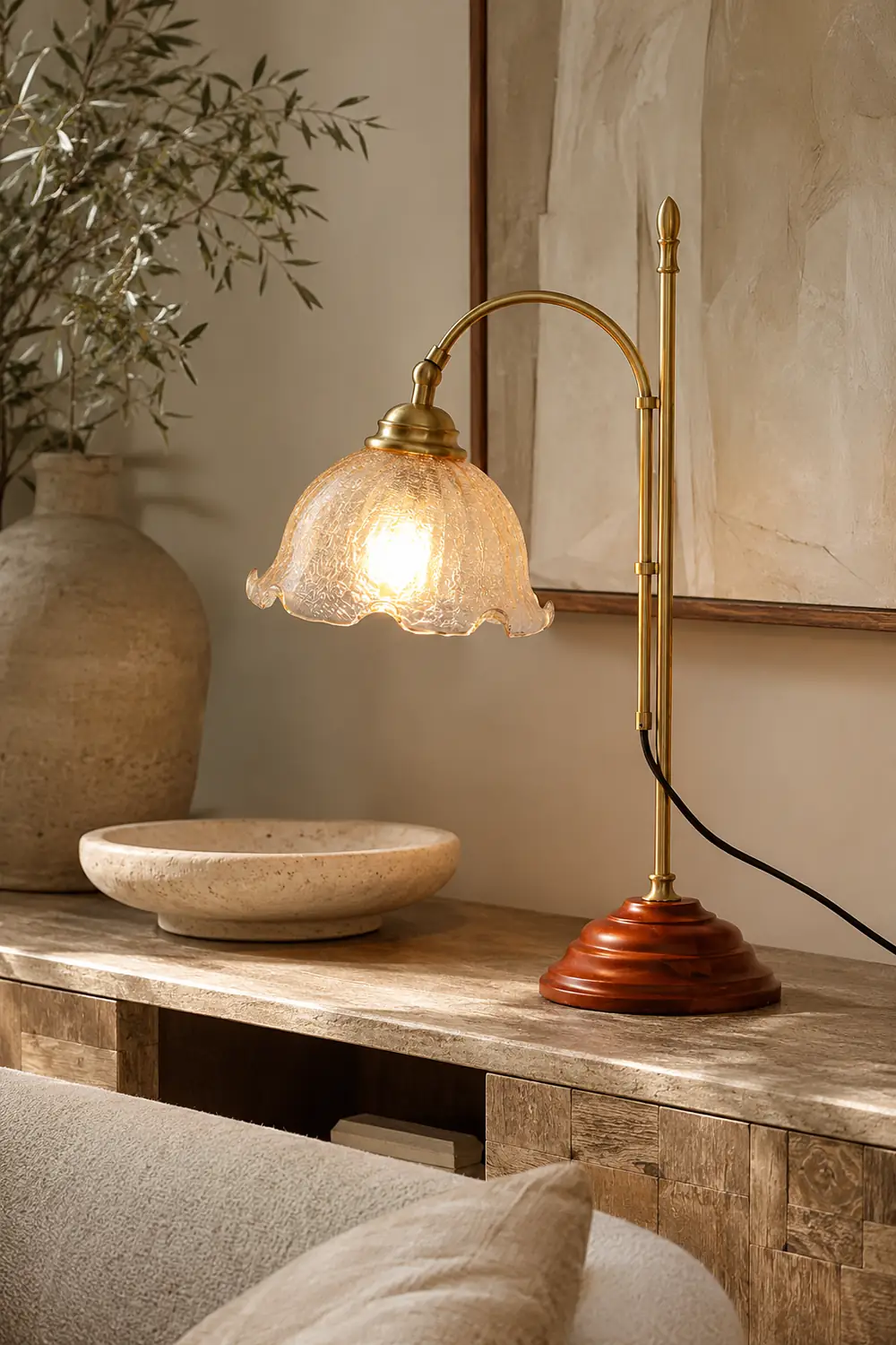 Vintage Textured Table Lamp - Lumpaz