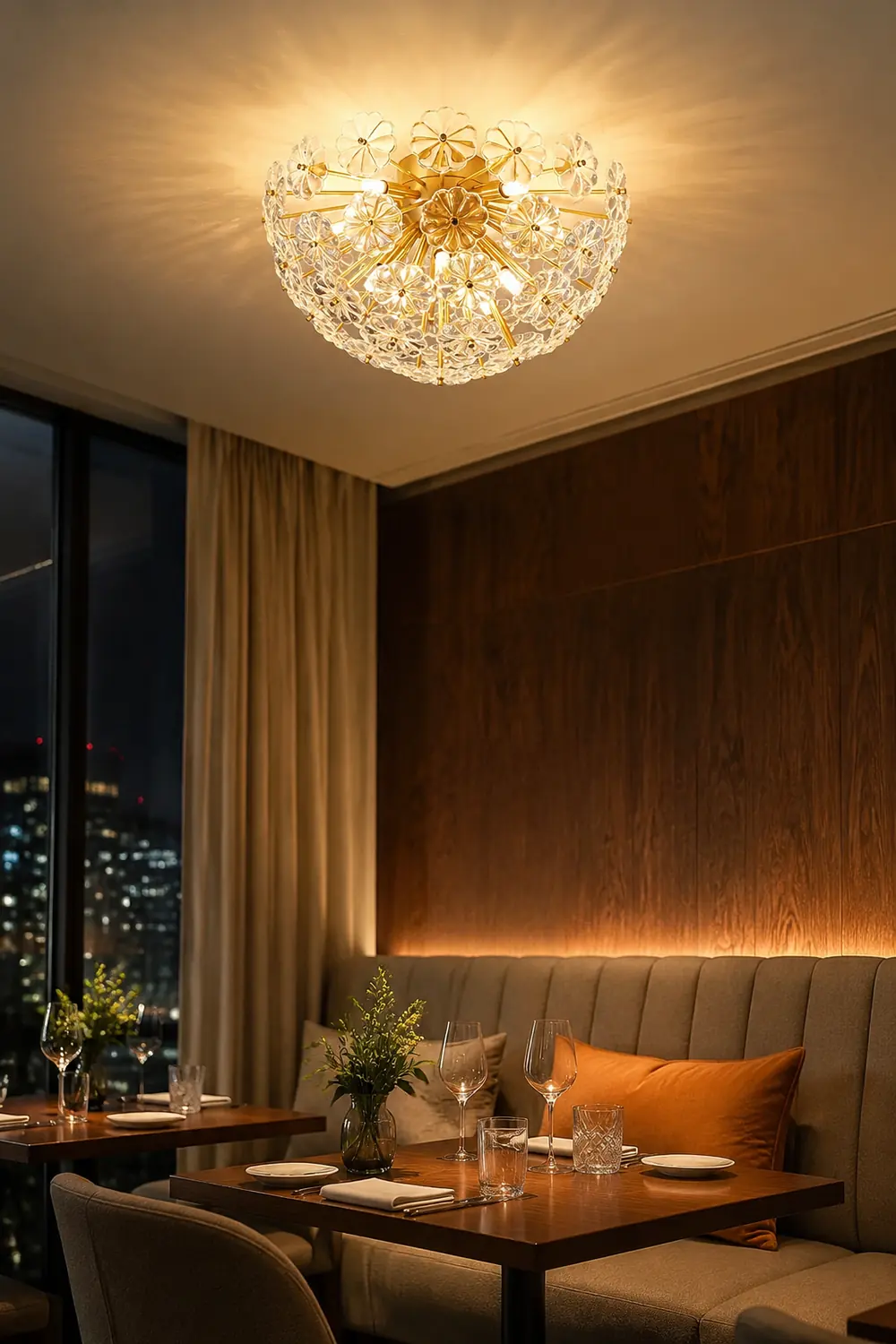 Lamina Crystal Ceiling Light - Lumpaz