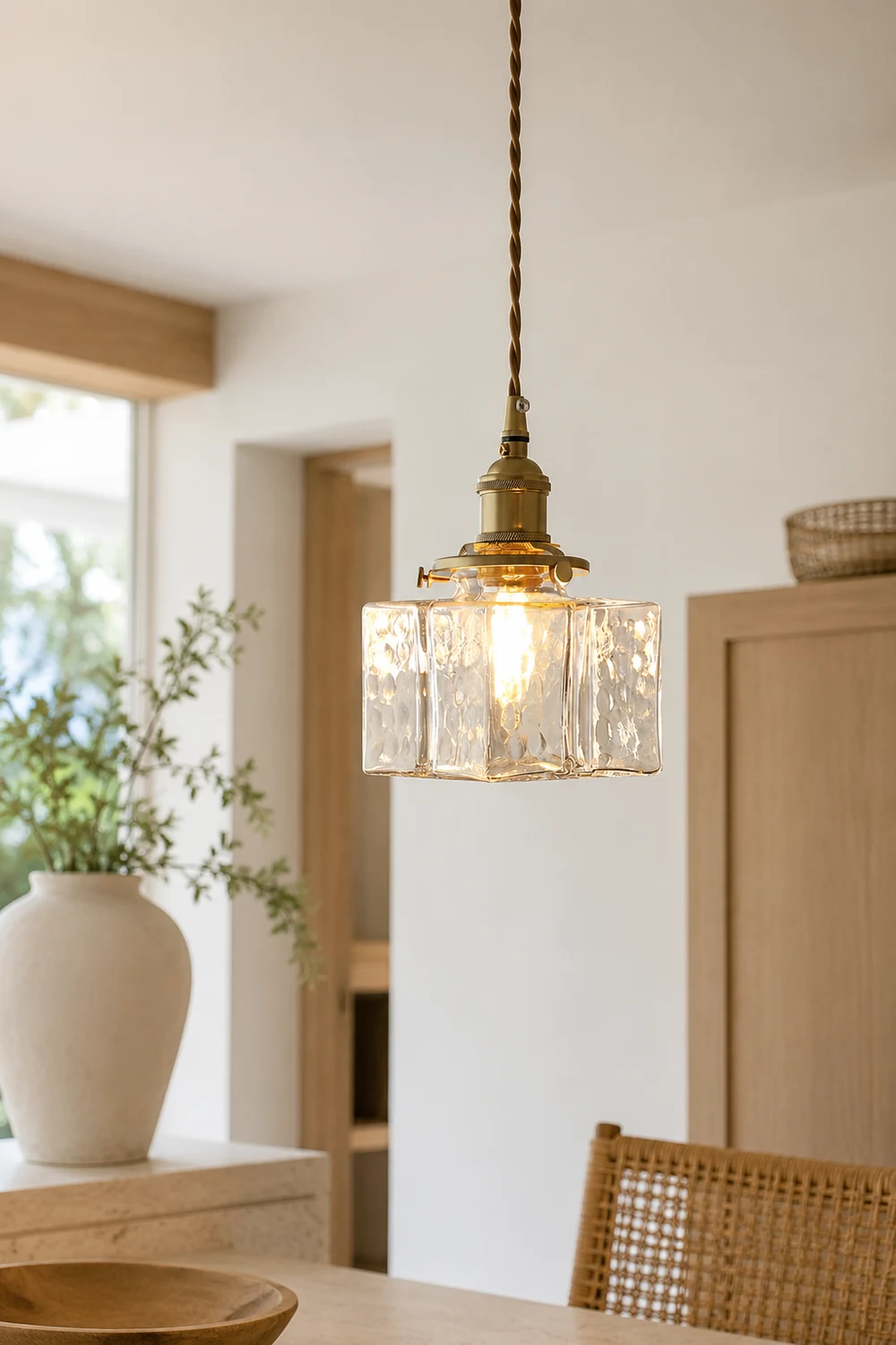 Jewel Glass Brass Pendant Light - Lumpaz