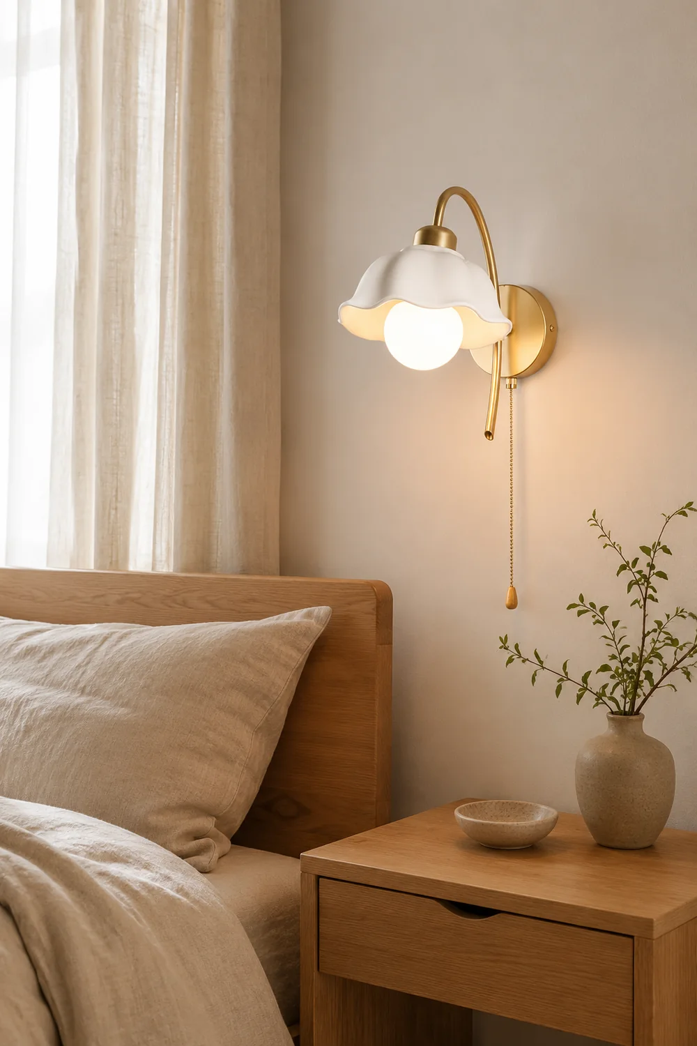 Flower Ceramic Wall Lamp - Lumpaz