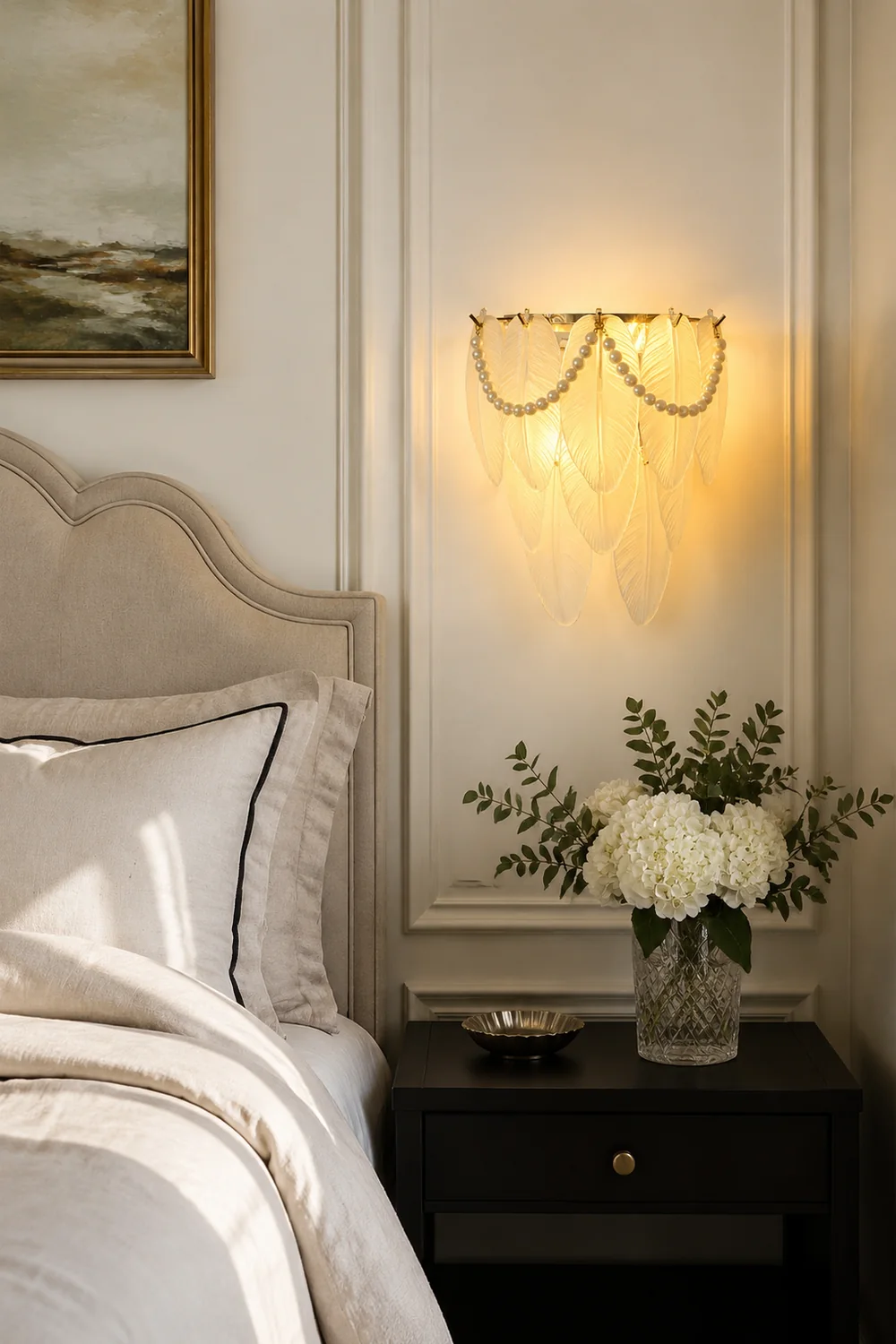 Feather Pearl Wall Lamp - Lumpaz