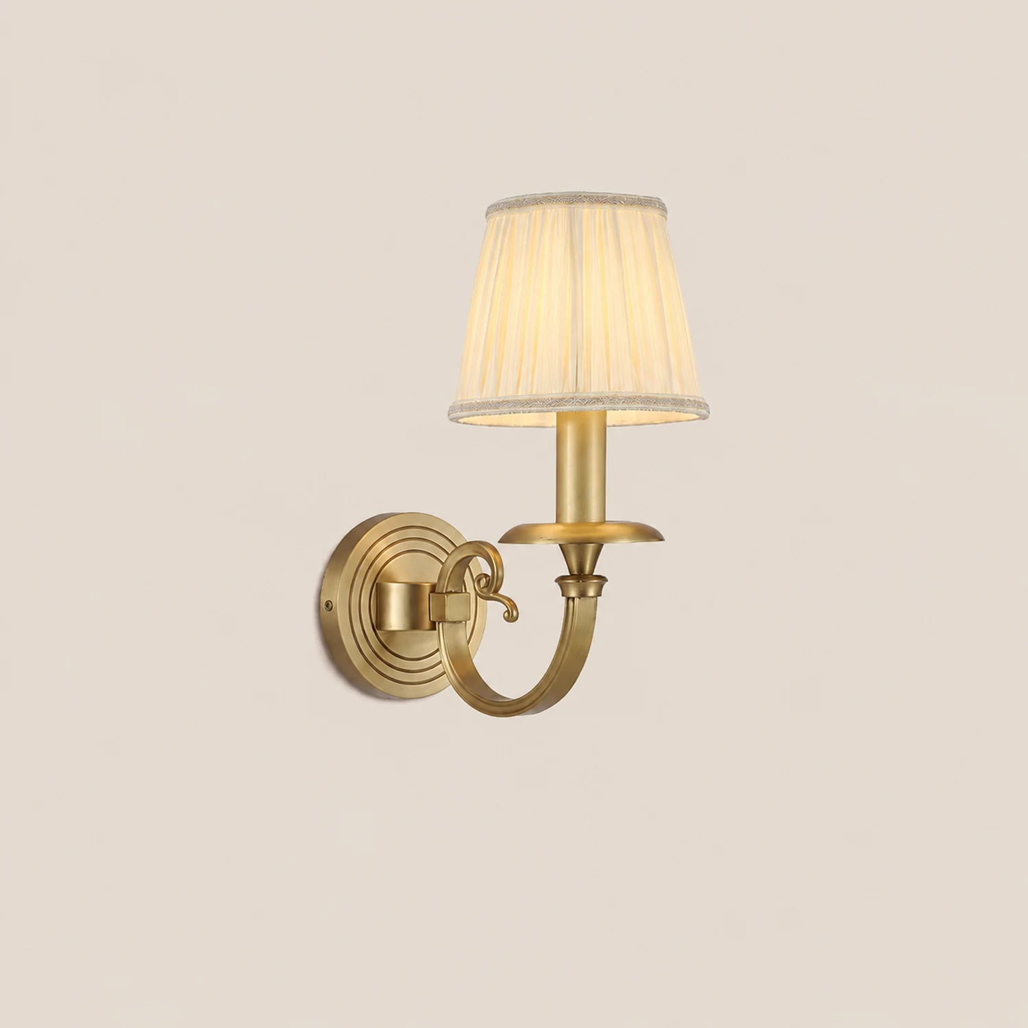 Pleated Brass Wall Lamp - Lumpaz