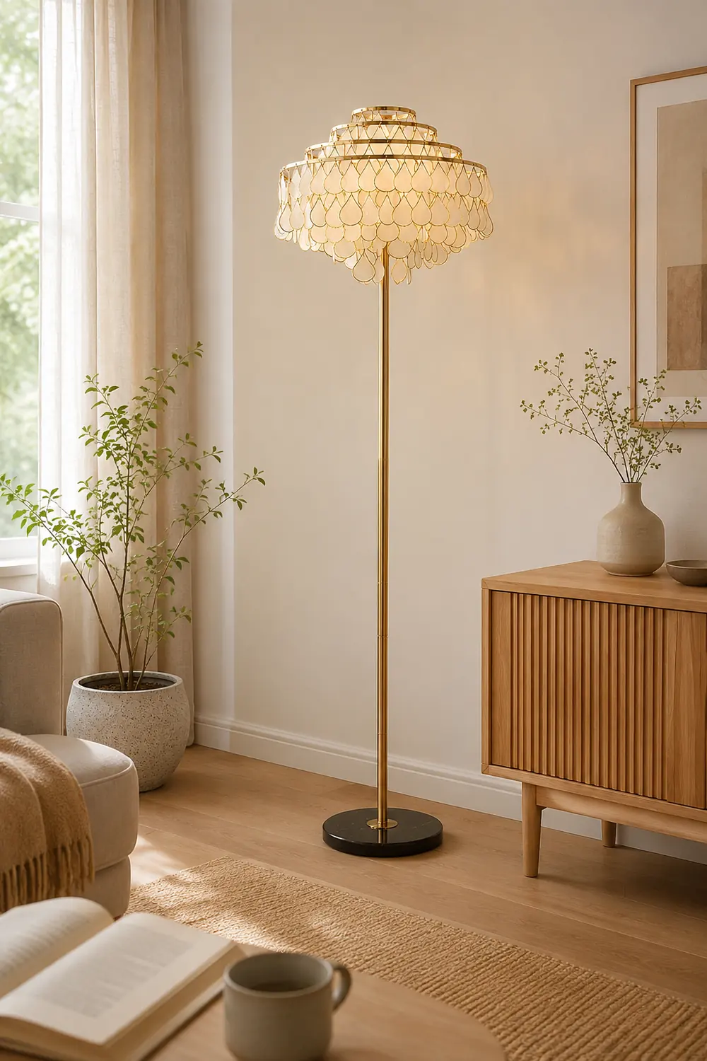 Vivant Shell Floor Lamp - Lumpaz