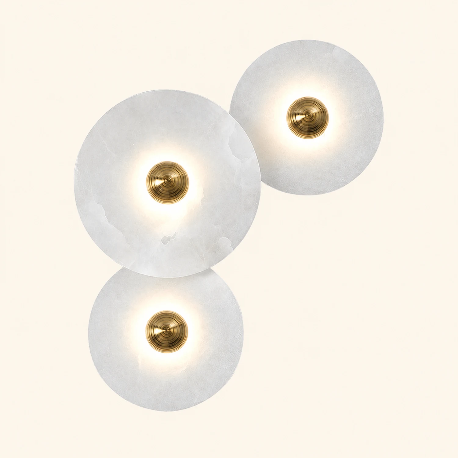 Round Alabaster Combination Wall Lamp - Lumpaz