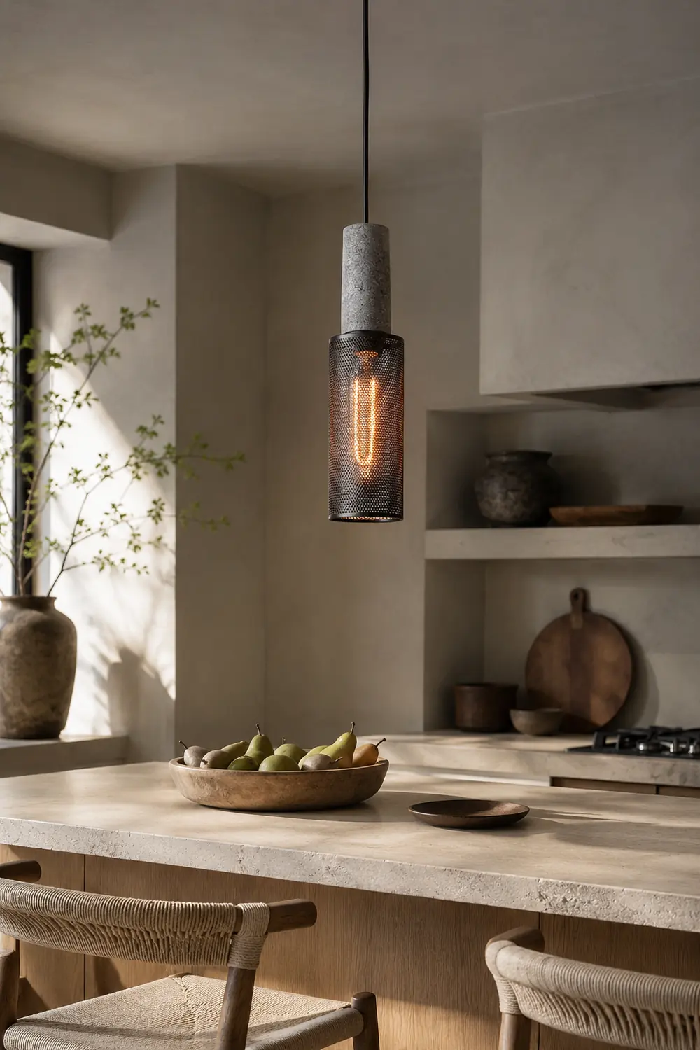 Concrete Industry Pendant Lamp - Lumpaz