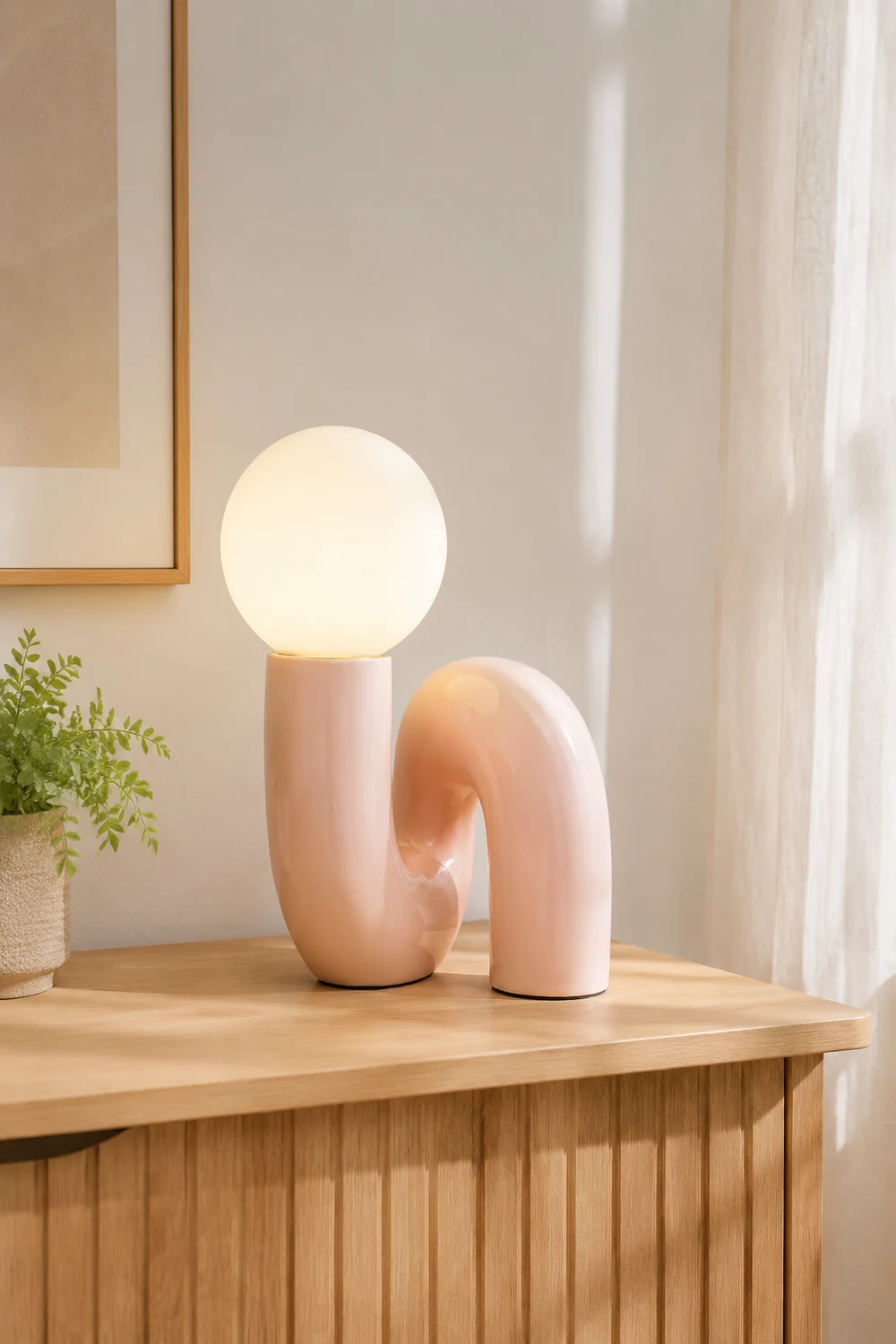Spiral Glass Table Lamp - Lumpaz