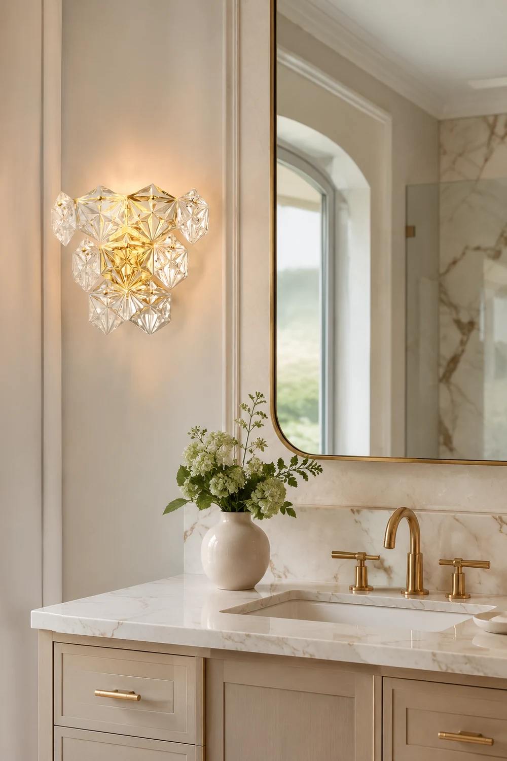 Snowflake Glass Wall Lamp - Lumpaz
