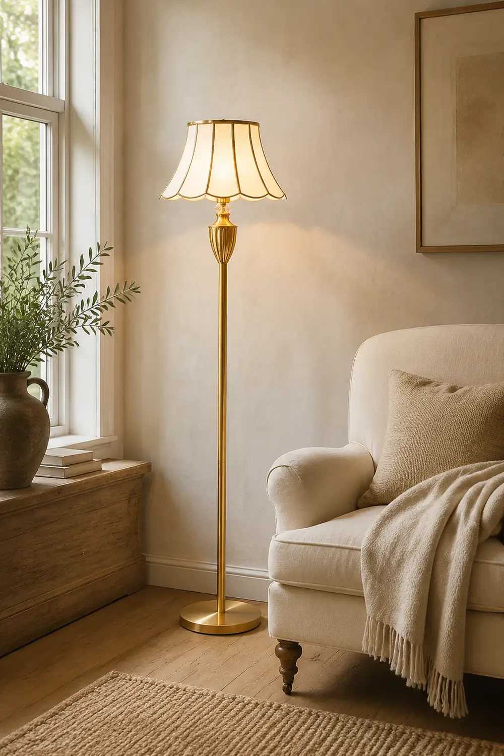 Kristall Brass Floor Lamp - Lumpaz