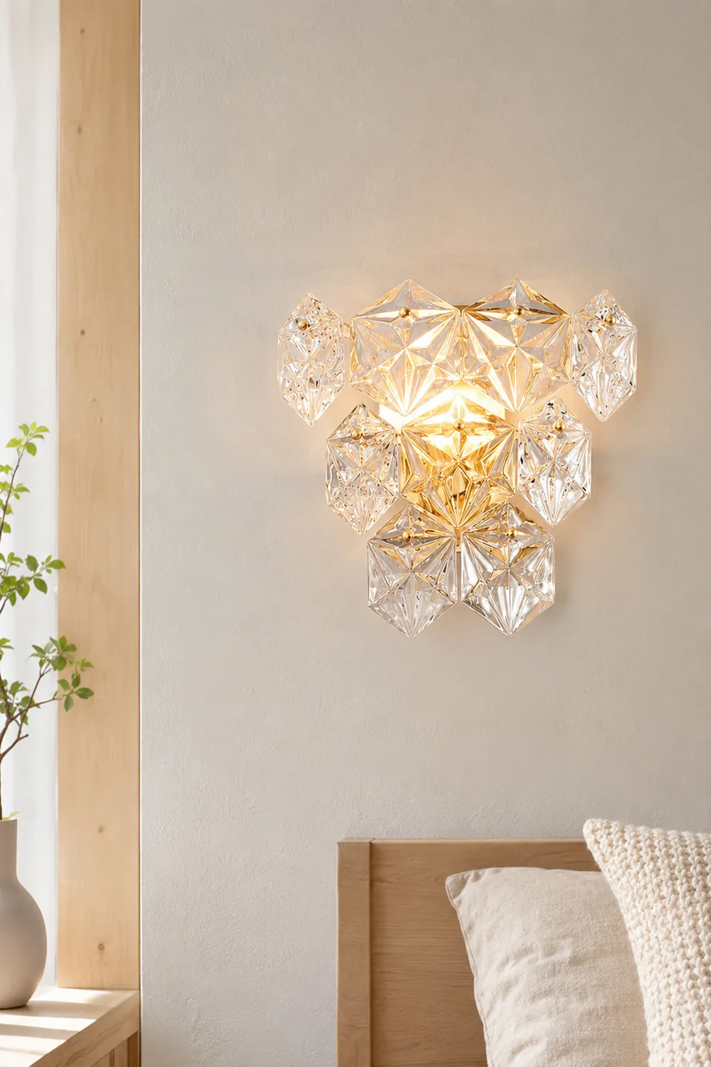 Snowflake Glass Wall Lamp - Lumpaz