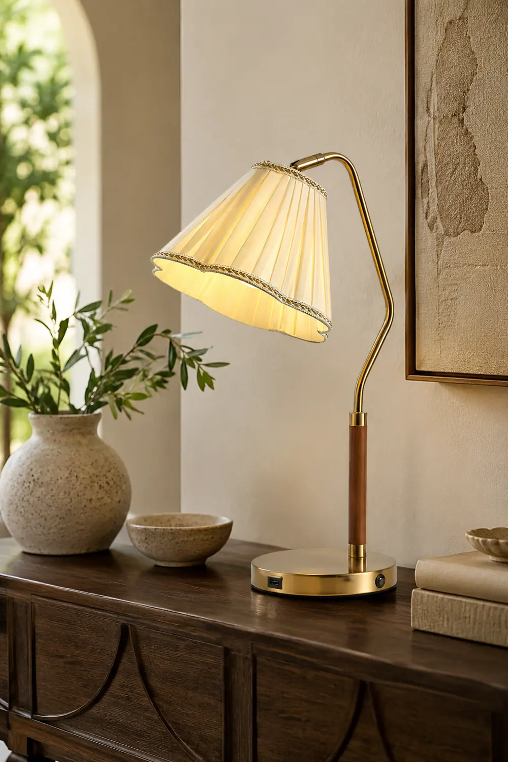 Florentine Fabric Table Lamp - Lumpaz