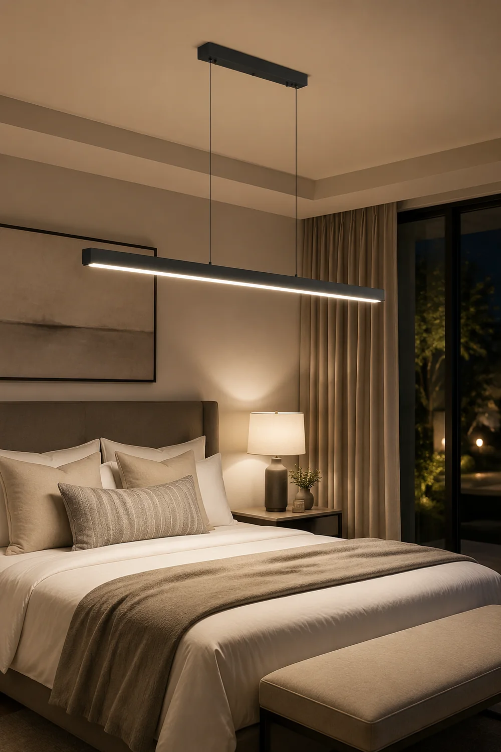 Edge Linear Island Chandelier - Lumpaz