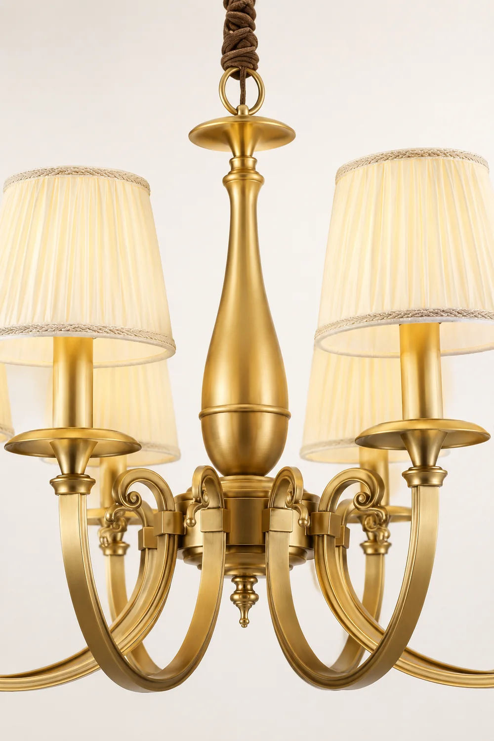 Pleated Brass Chandelier - Lumpaz