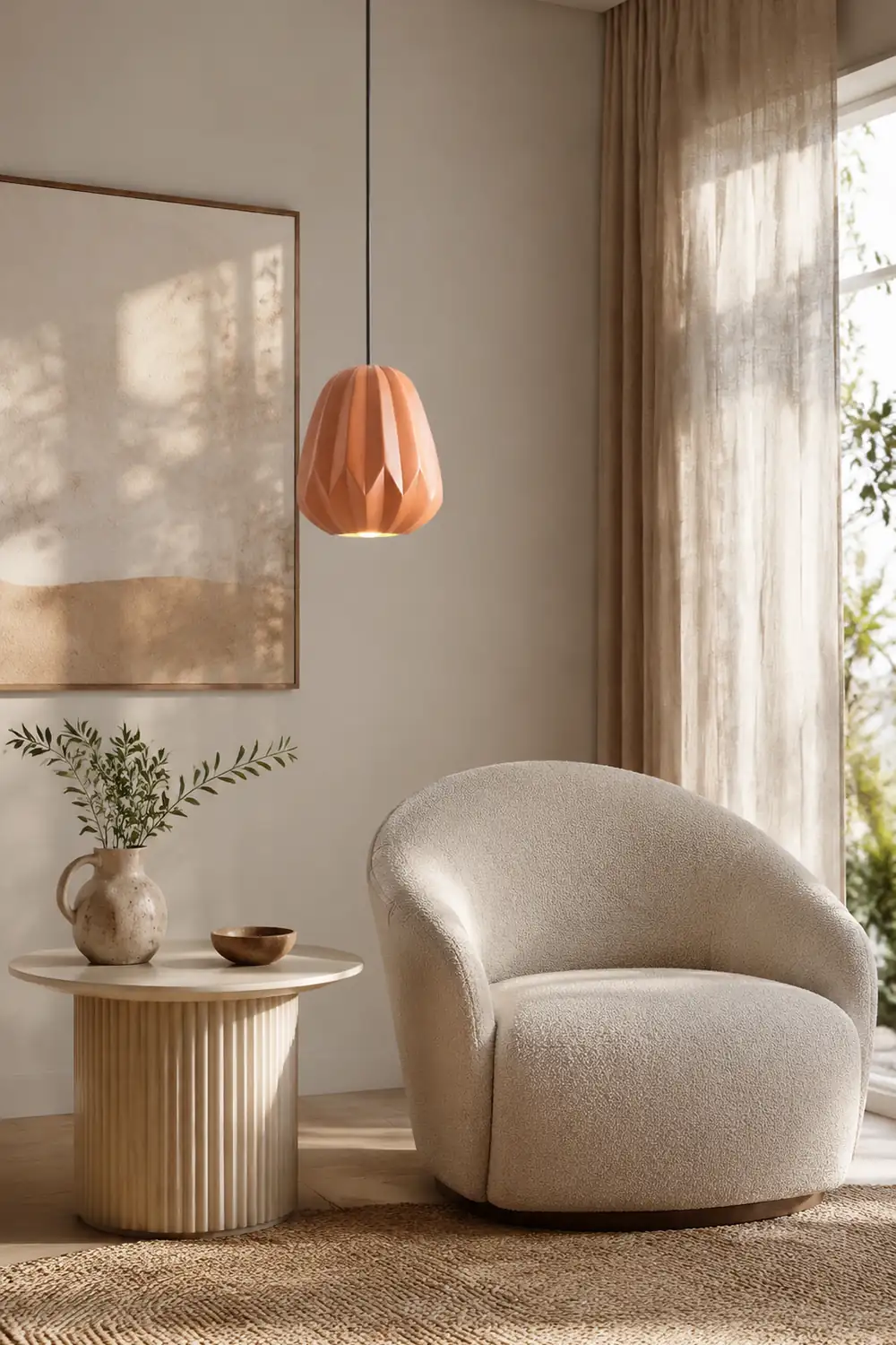 Papaya Resin Pendant Lamp - Lumpaz