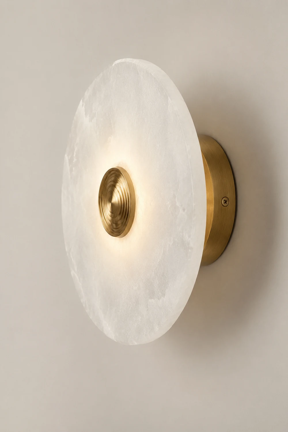 Round Alabaster Combination Wall Lamp - Lumpaz