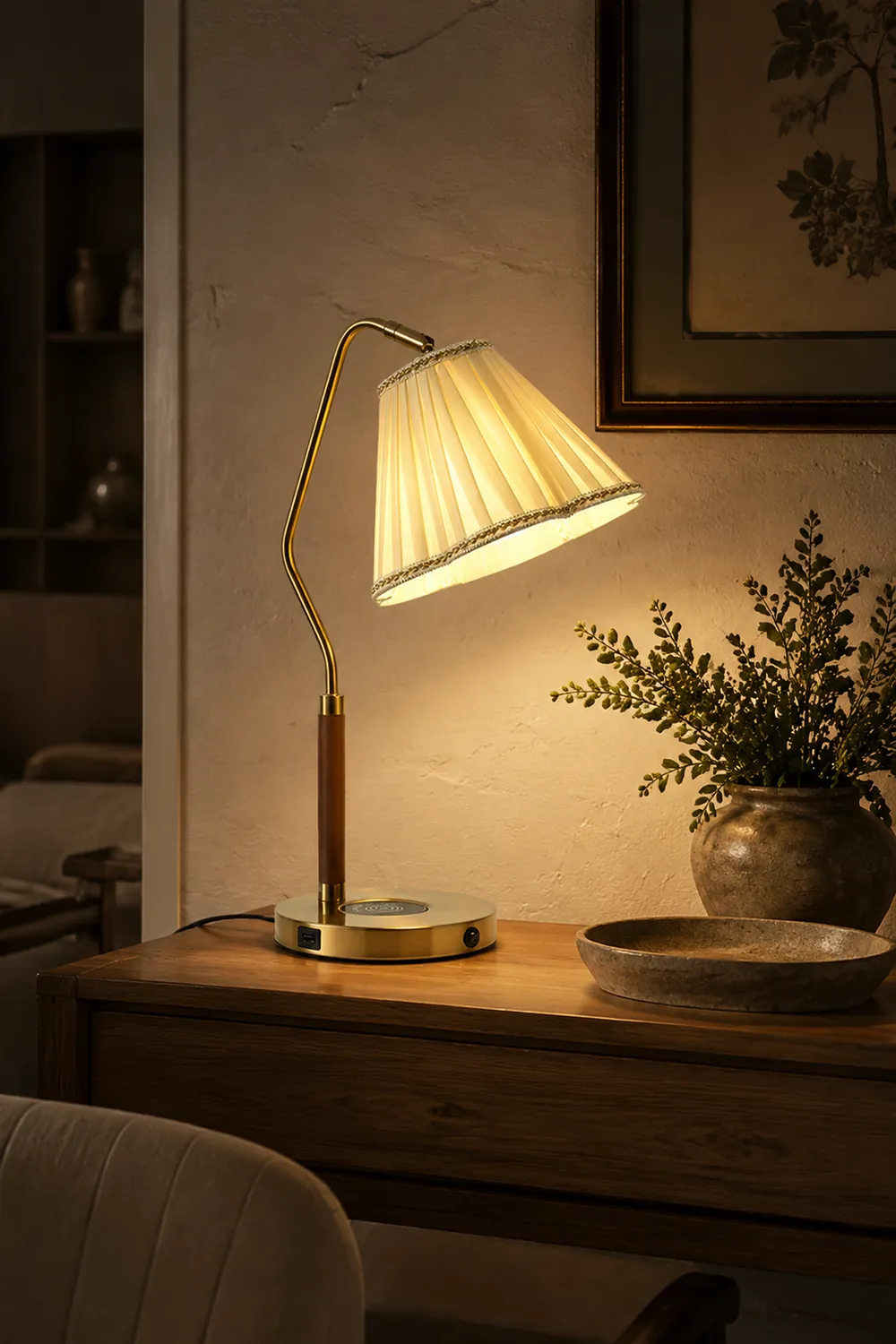 Florentine Fabric Table Lamp - Lumpaz