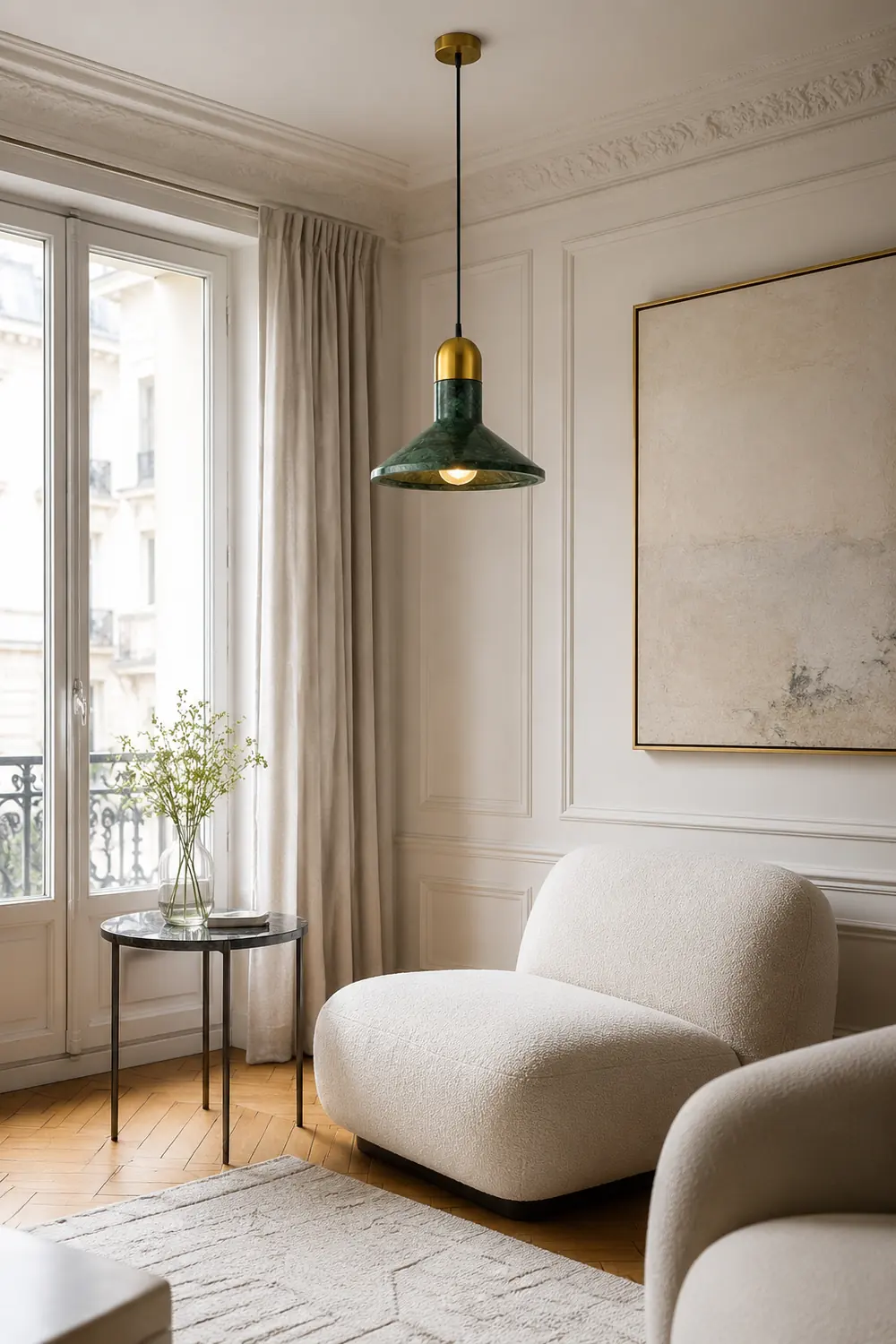 Cone Marble Pendant Light - Lumpaz